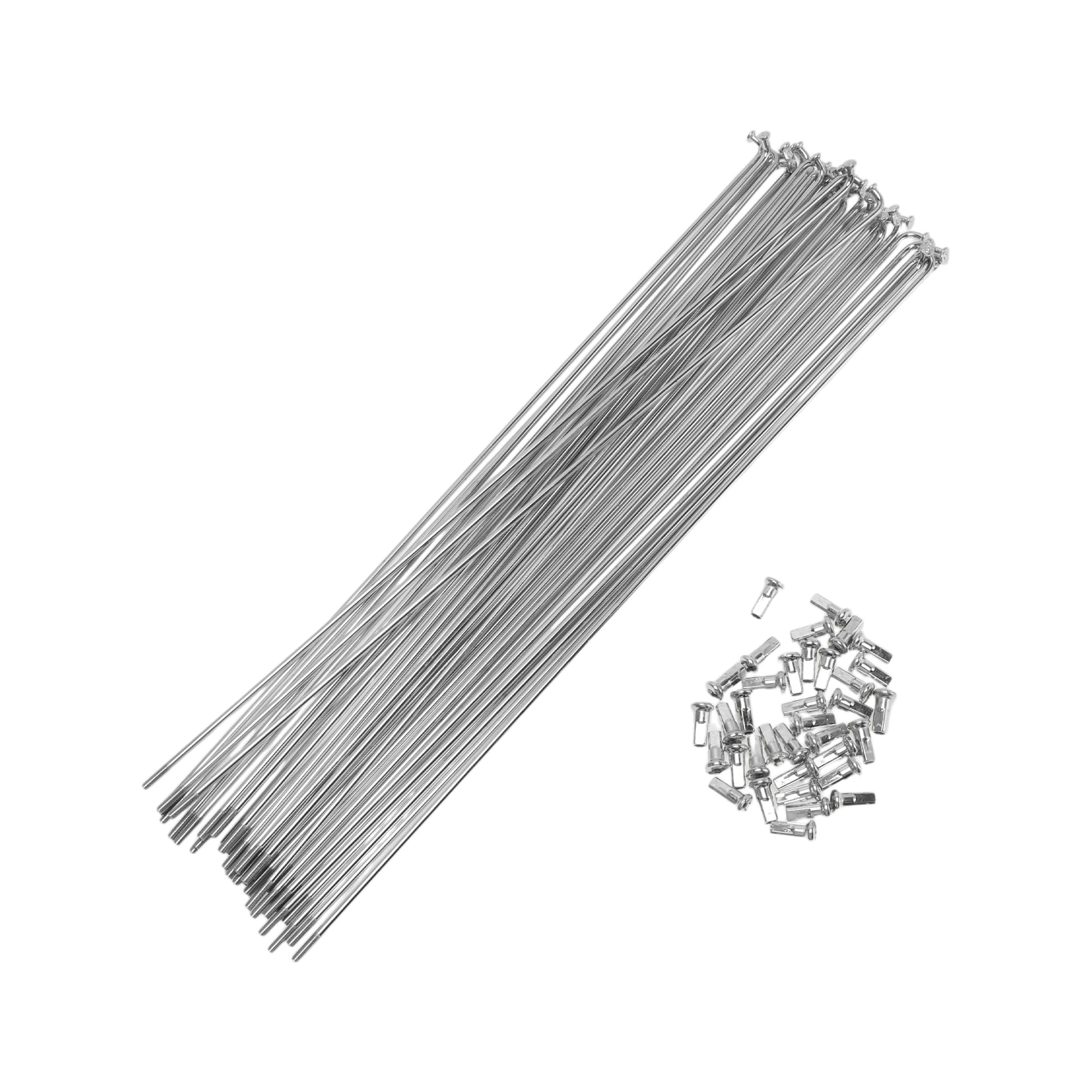 Motoforti 36 Set 12G Bicycle Spokes 293mm Bike Wheel Spokes 45 Steel Galvanized Silver Tone — image 1