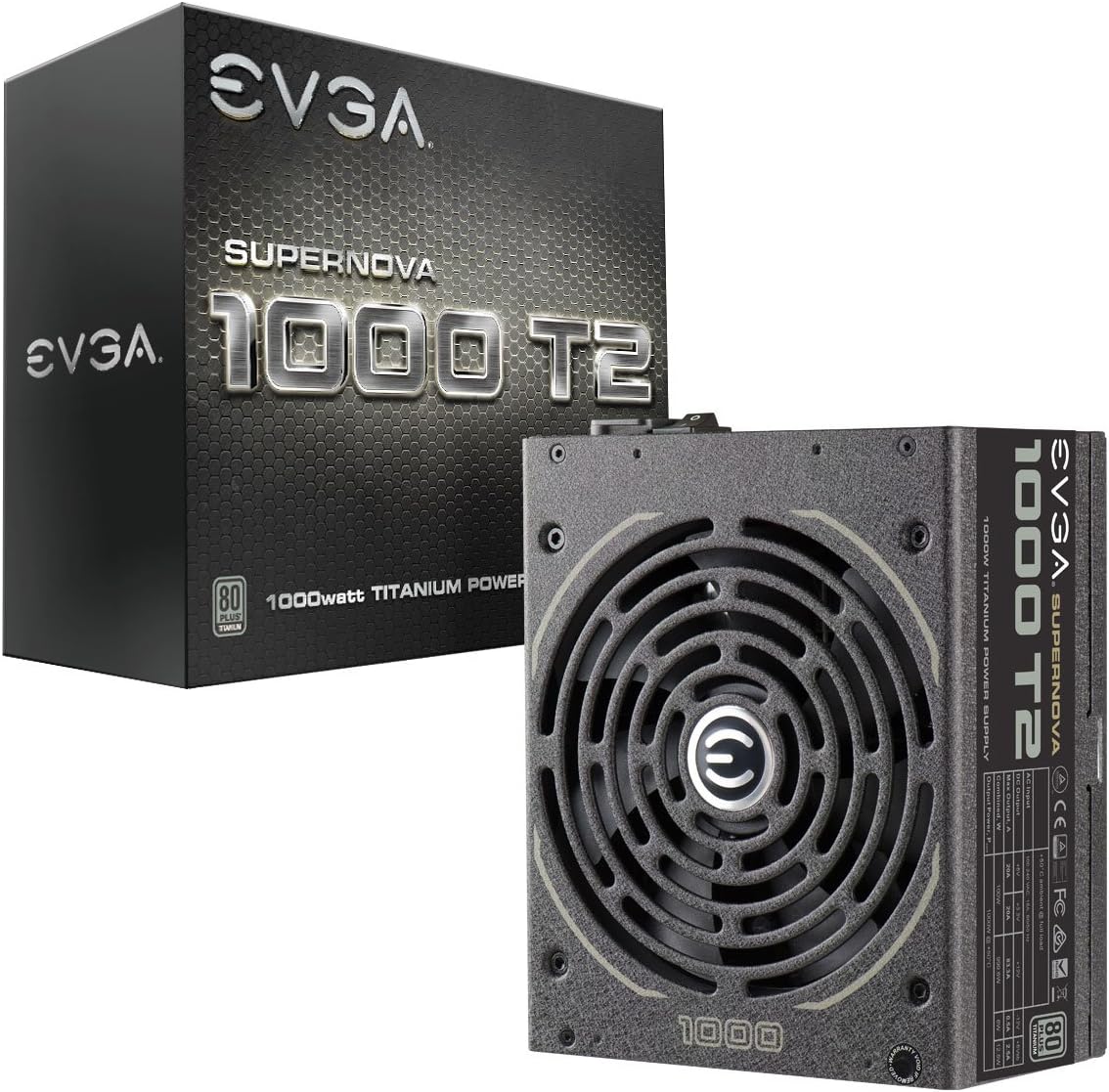 SuperNOVA 1000 T2, 80+ TITANIUM 1000W, Fully Modular, EVGA ECO Mode, 10 Year Warranty , Includes FREE Power On Self Tester, Power Supply 220-T2-1000-X1