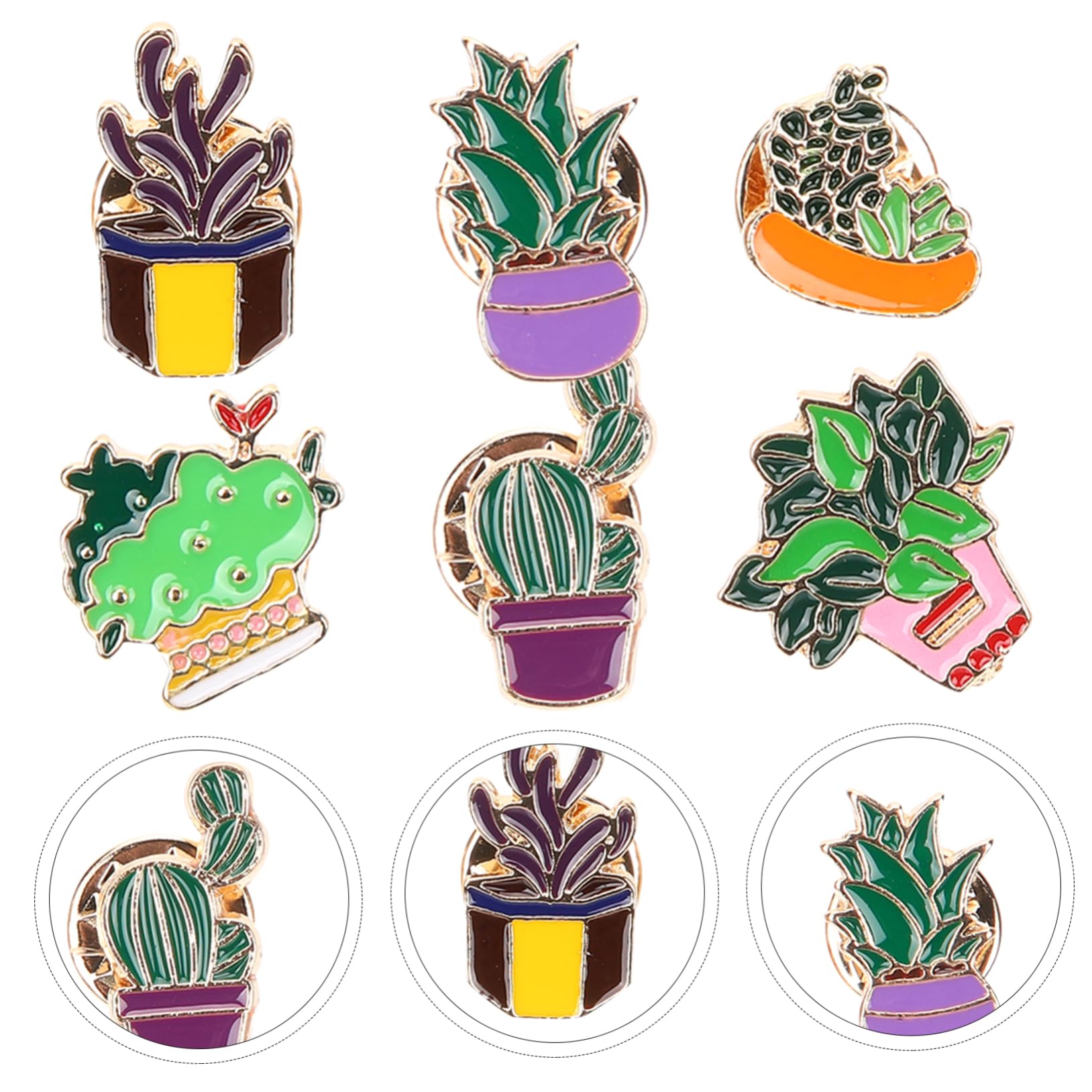 18 Stk Topf Brosche Kleidung Brosche Schal n Für Frauen Pflanzen Pflanzenstift Topf Für Pflanze Schalnadel Pin-ästhetik Anlage Legierung Blumen Kind