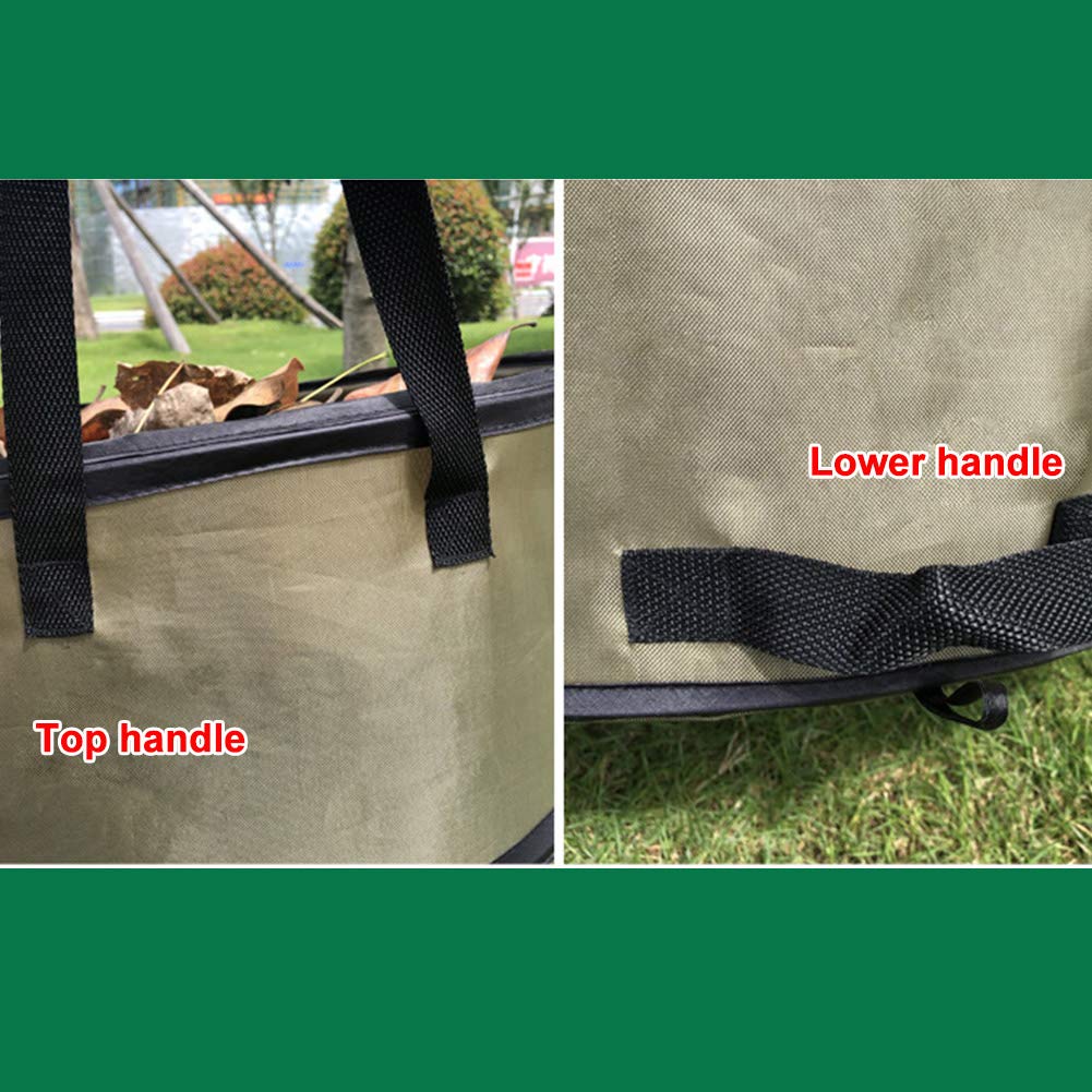 DENPETEC Gartenbeutel, 30 Liter, Gartenlaubbeutel, mit Schnalle, zusammenklappbarer Behälter, Laubmülleimer, Gartenabfälle, wiederverwendbare Tasche (Größe: 30 Liter)