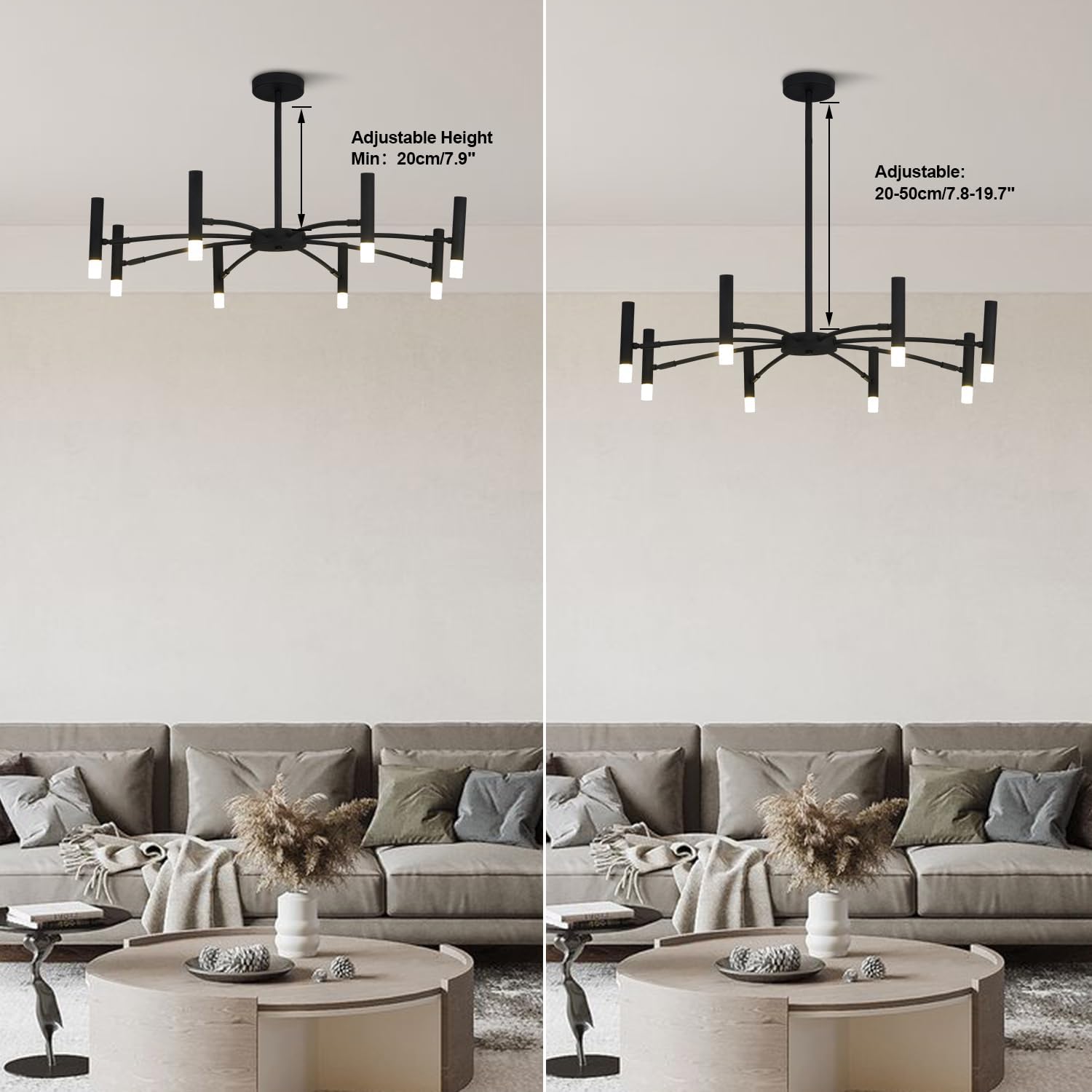 Black Single Pendant Lights Kitchen Island Mid Century Vintage Milk Glass Pendant Light 8 Light Modern Sputnik Chandelier Farmhouse Kitchen Light Fixture Ceiling Hanging Over Table