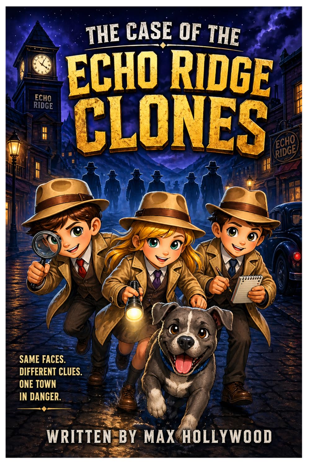 The Case of the Echo Ridge Clones: The Case of the Echo Ridge Clones A Suspenseful Kid Detective Adventure for Ages 8–12 with a Brave Dog, Creepy ... Large print. (Max Hollywood Msyteries)