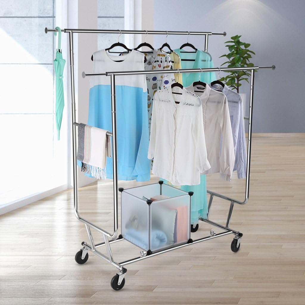 LANGRIA Double Rail Garment Rack (Medium)