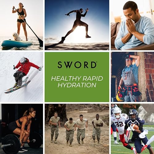 Miniatura 5 de Sword All-Natural Premium Advanced - Paquetes de polvo de hidratación con electrolitos, reposición rápida, mezcla de bebida de recuperación, nada