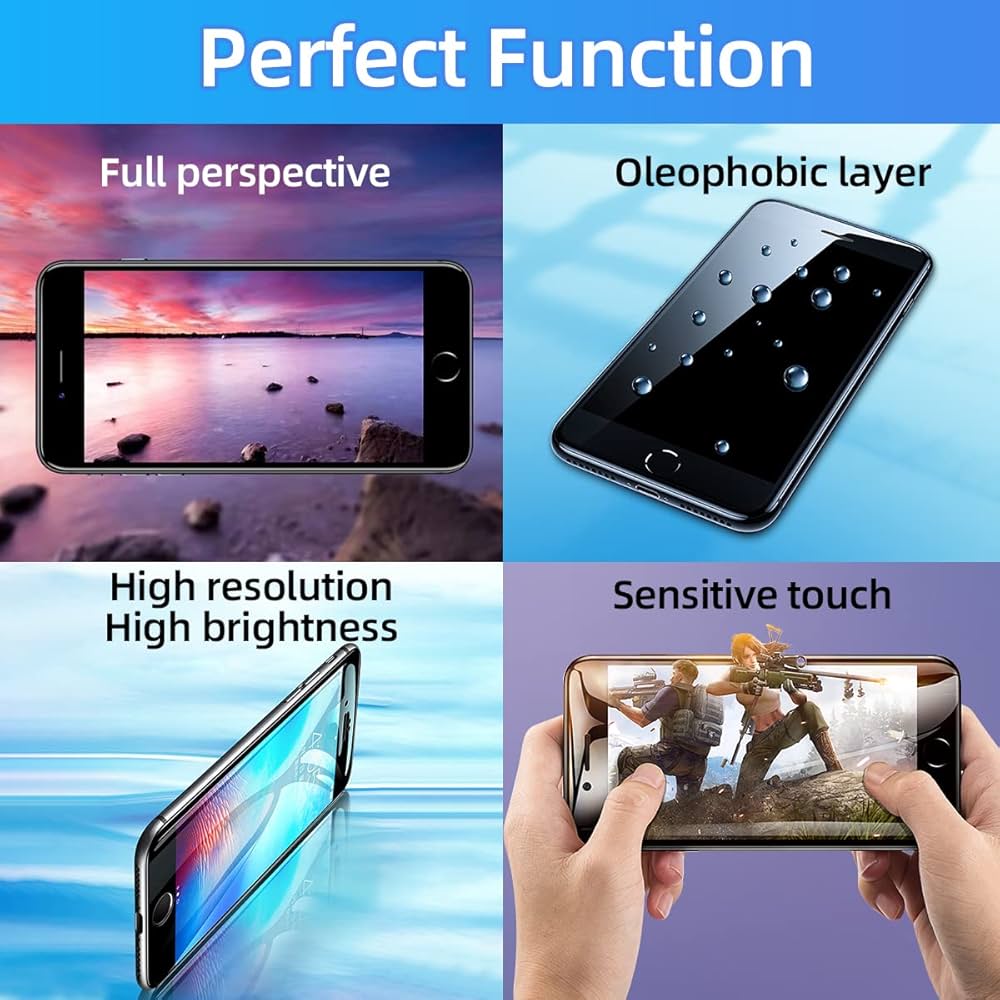 Aazon.co: For IPhone 8 Screen Replaceent Black Full Assebly 4.7" 3D