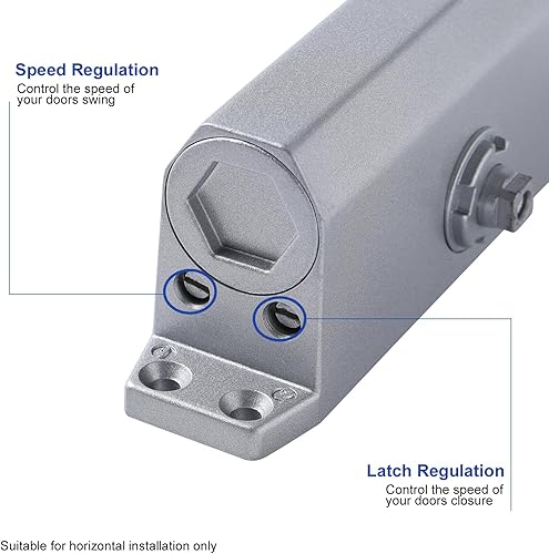 Miniatura 3 de Cierrapuertas automático hidráulico de resorte residencial de grado 3, cerradores ajustables automáticos de aluminio