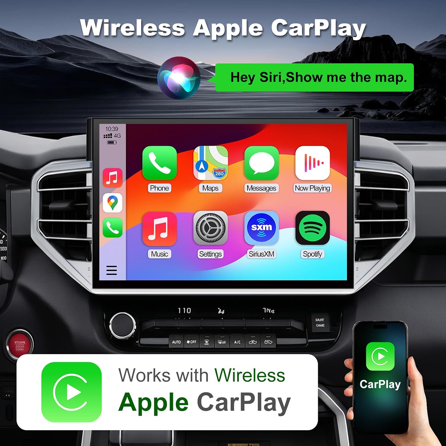 4G Network Radio for Toyota Tundra 2022-2026 Model,14inch QLED Touch Screen 8core Stereo Upgrade, Wireless carplay & Android Auto