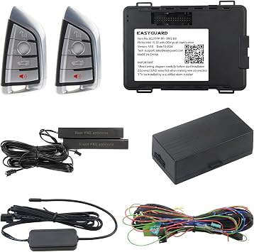 EASYGUARD EC211PP-MI-BM2-BB CAN Bus PKE Passive keyless Entry Remote Starter fit for BMW MINI Cooper, Clubman & Countryman F54 F55 F56 F57 F60 15-22 with Automatic Transmission