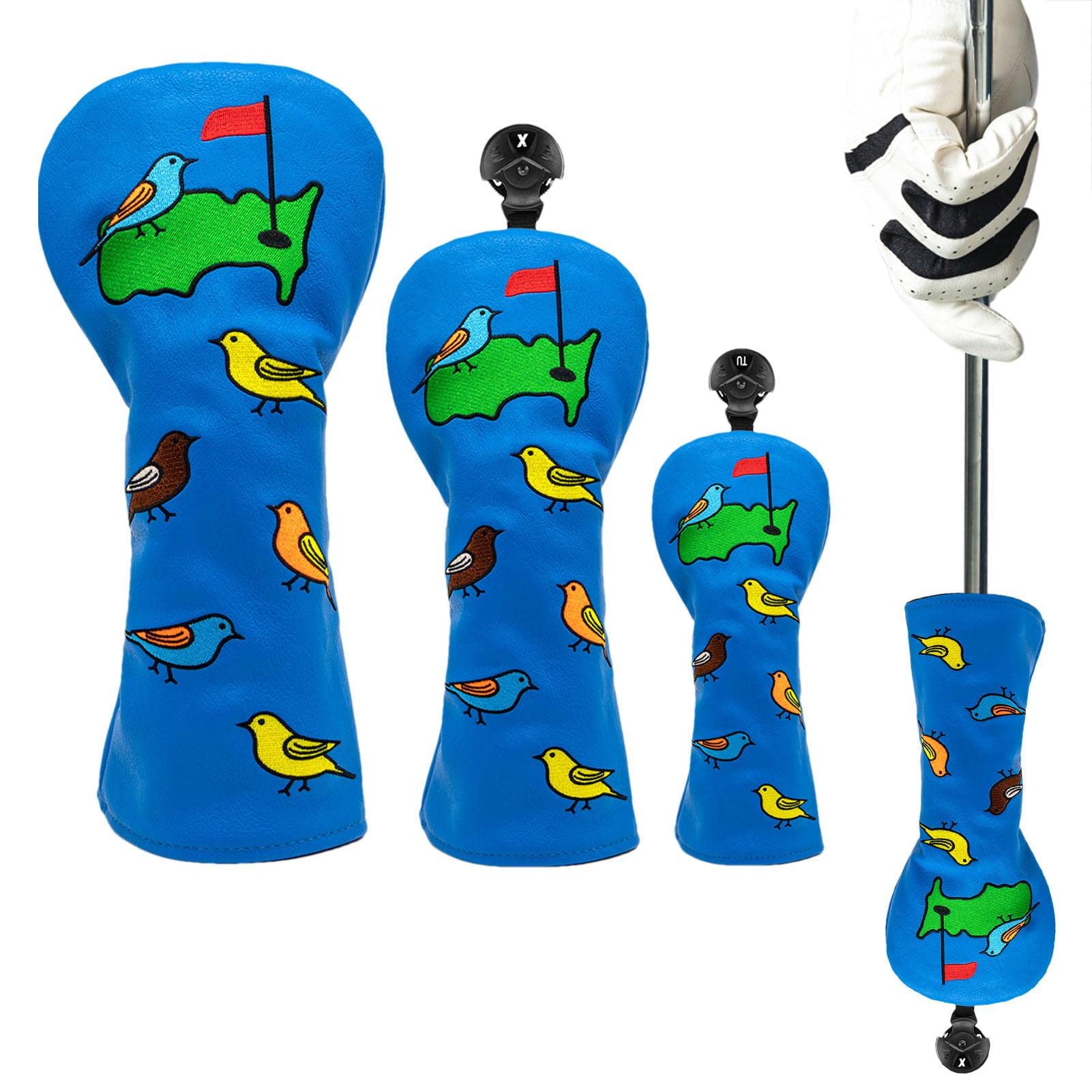Protector de cabeza para palo de golf | Diseño de fundas para palos de golf | Grueso 3 piezas elástico Golf Hierro Headcover Headcover Headcover para todas las marcas