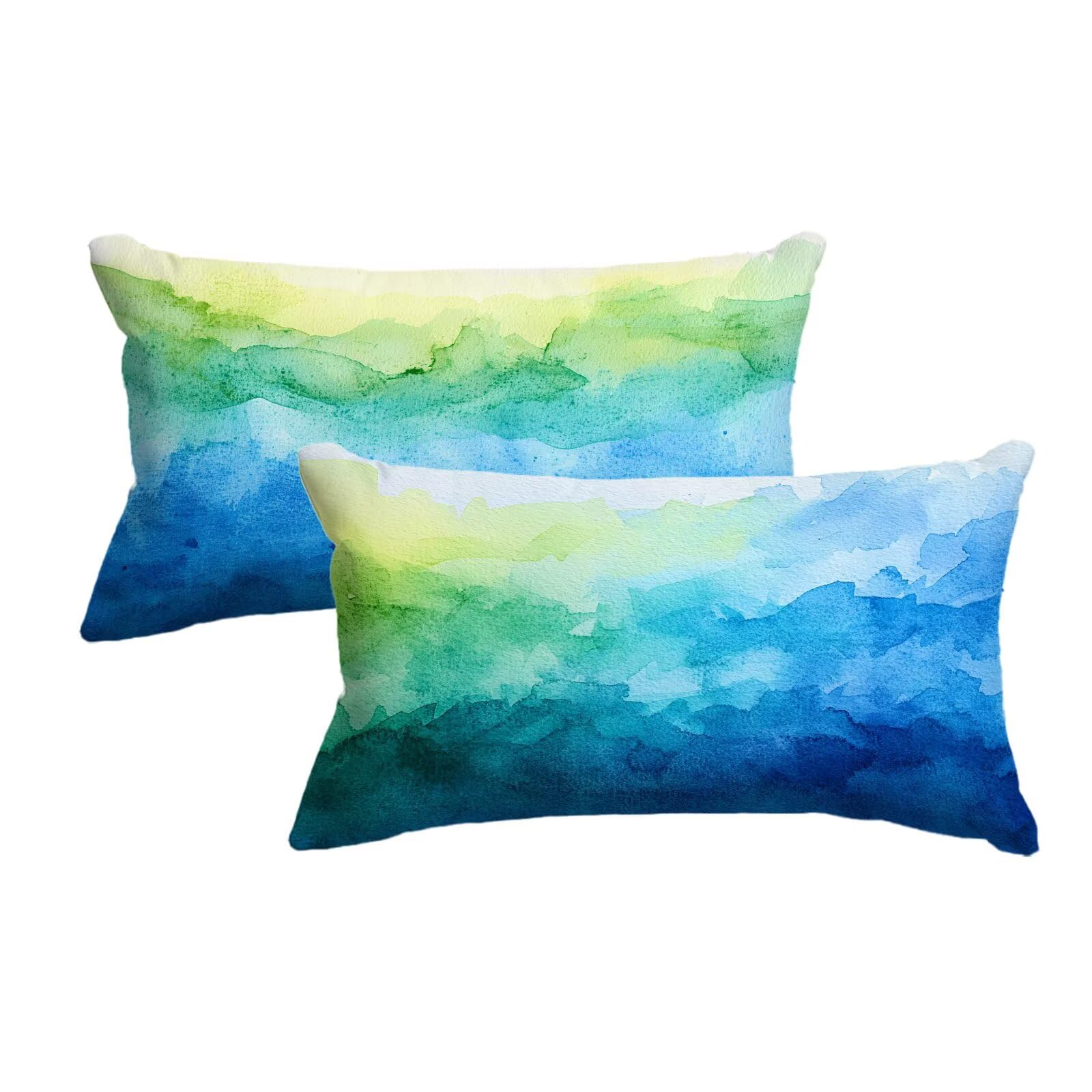 Taie oreiller 40x80 impression recto verso avec motif bleu