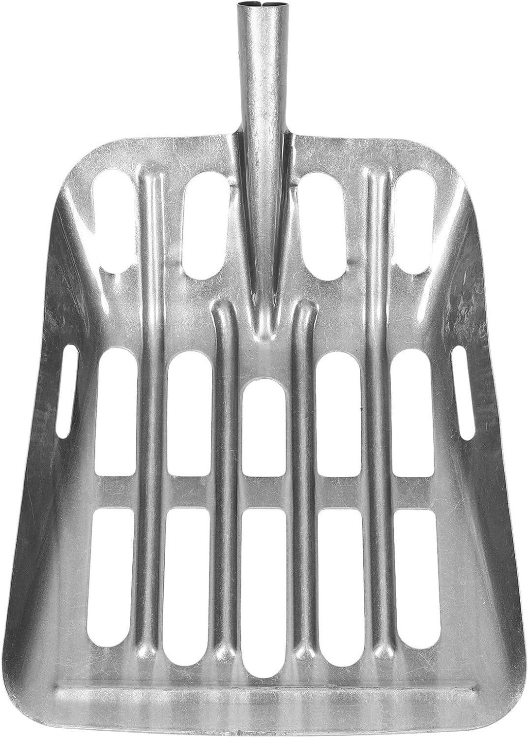 TIDTALEO Multi-Function Corn Shovel Maize Spade for Farming and Household Use, 35cm Wide Steel Soil Loosening Scoop with Hollow Design for Grain Screening and Soil Digging