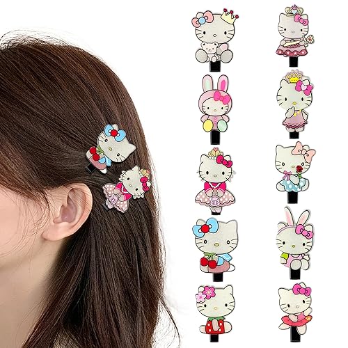 Linda horquilla de dibujos animados 10 piezas Kawaii pinzas para el pelo para niña señoras horquilla conjunto flequillo clip de pelo pato billetes