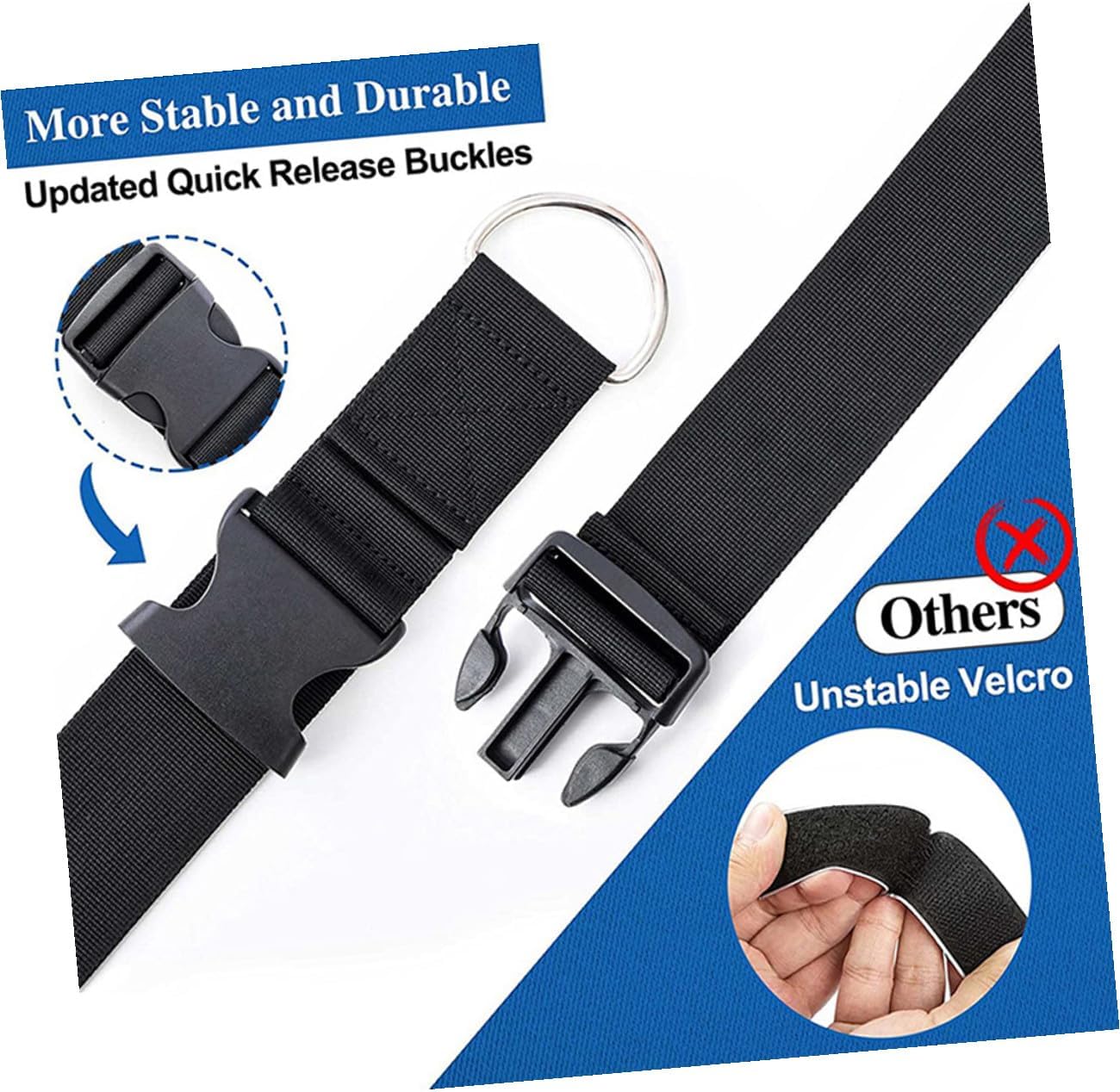 Milisten 2pcs Garage Wall Storage Straps with Buckles Adjustable Multi-use Wall-mounted Hanging Storage Rack for Garage Organization