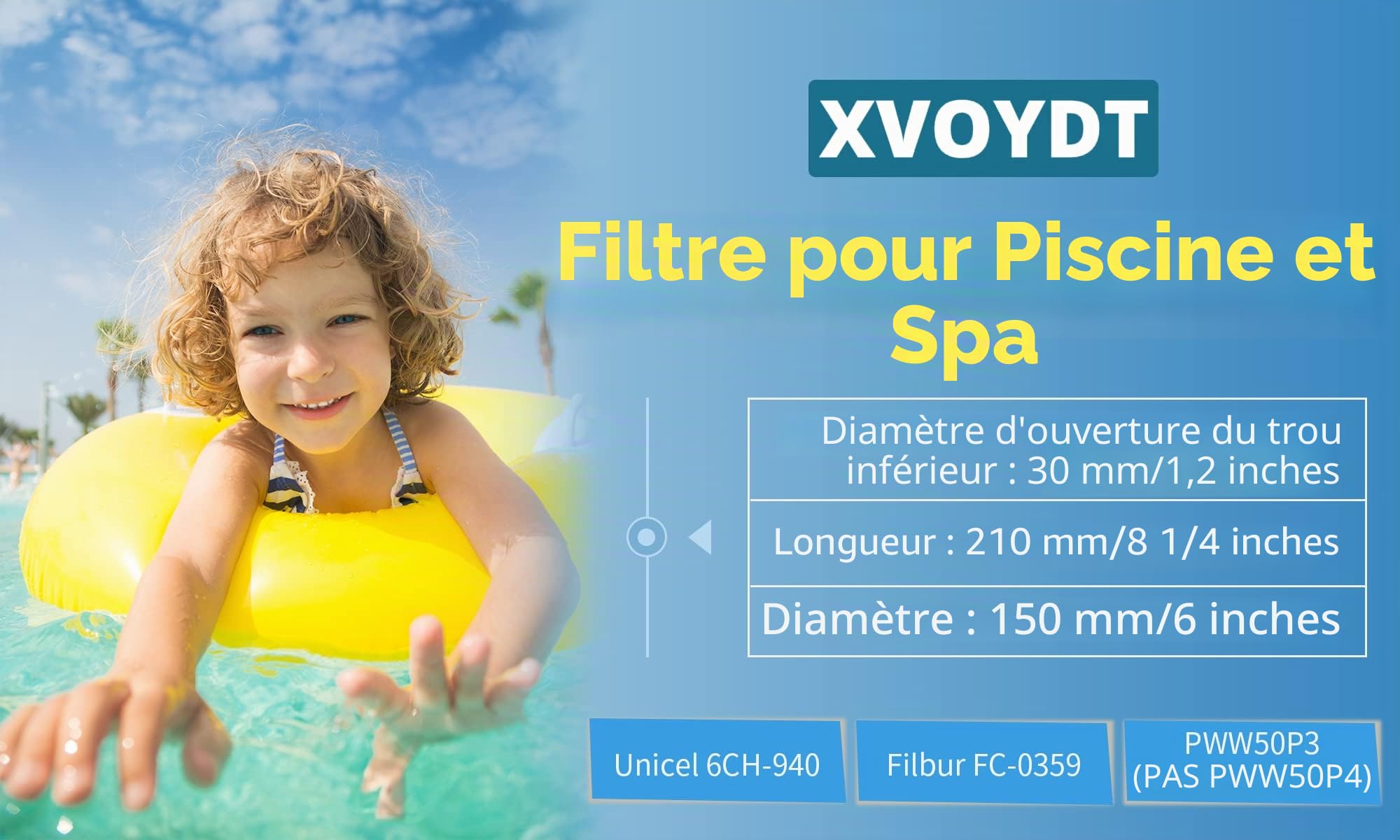 Lot de 2 filtres pour Spa,Remplacement filtres pour Unicel 6CH-940