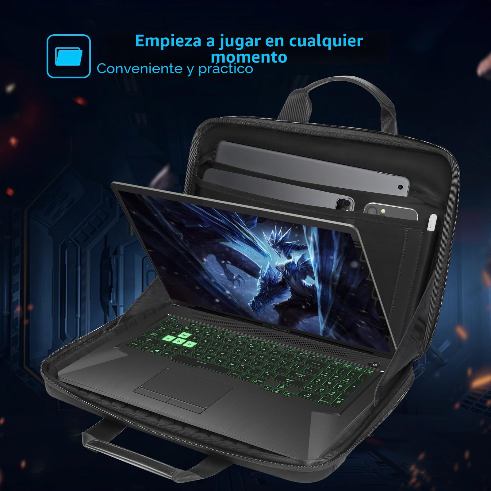 Smatree 17-18 Pulgadas Funda rígida para 17,3 Pulgadas HP OMEN Laptop 17 Series/ 17t Series, para 17,3" MSI Gaming Laptops Vector GP76 /GP76 HX/GE76 Raider/GE76 Dragon TIAMAT Series Case (A800XL)