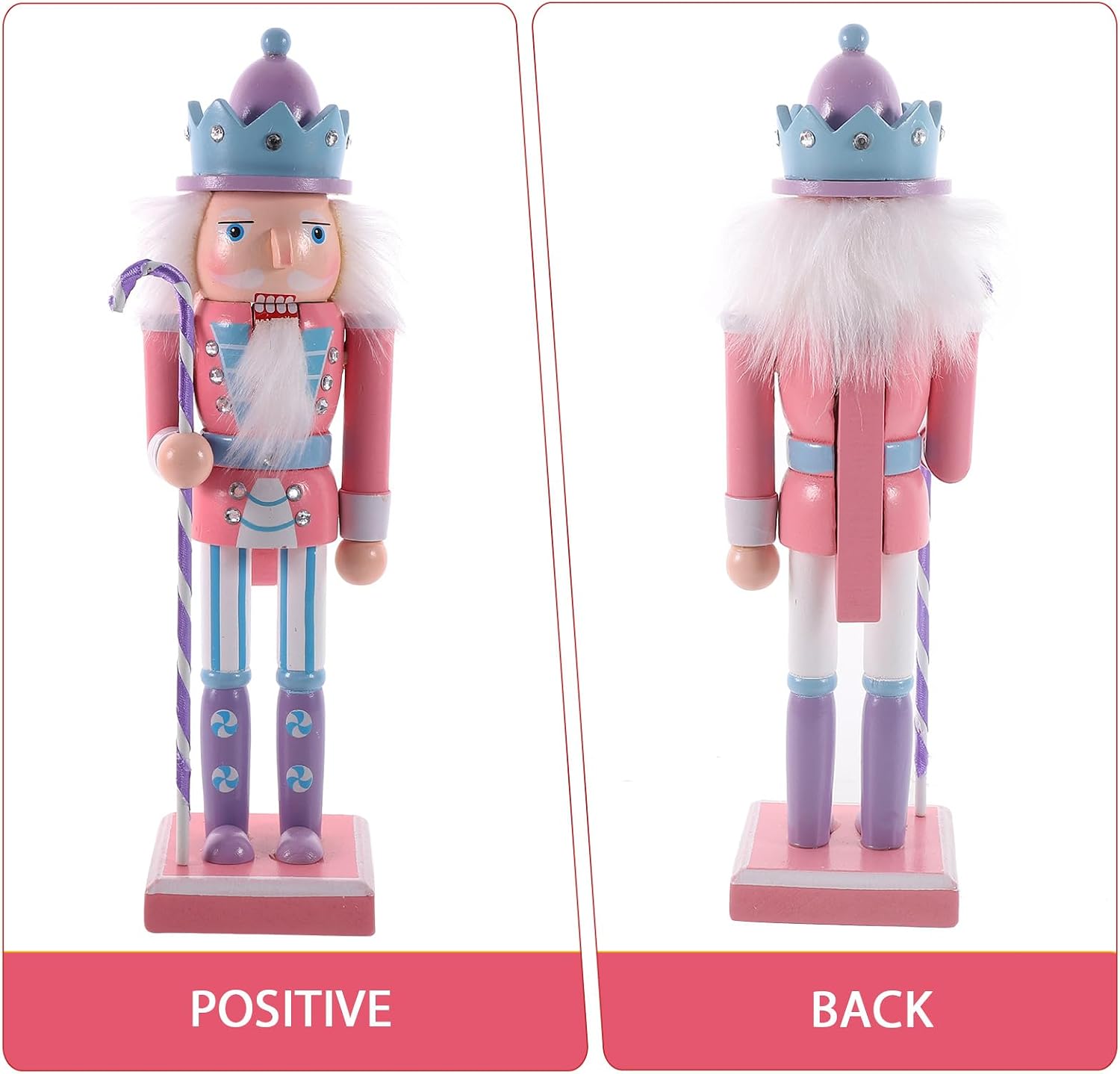 Abaodam Christmas Nutcracker Soldier Ornament Wooden Nutcracker Decor for Holiday Home Decoration Charming Xmas Figure for Living Friends and Family