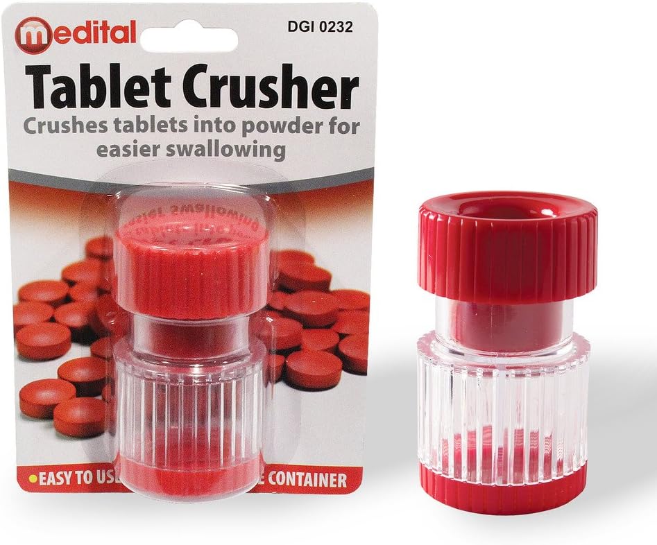 Tablet Crusher Pill Cutter Grinder Kids Easy Safe Splitter Medicine Storage Box