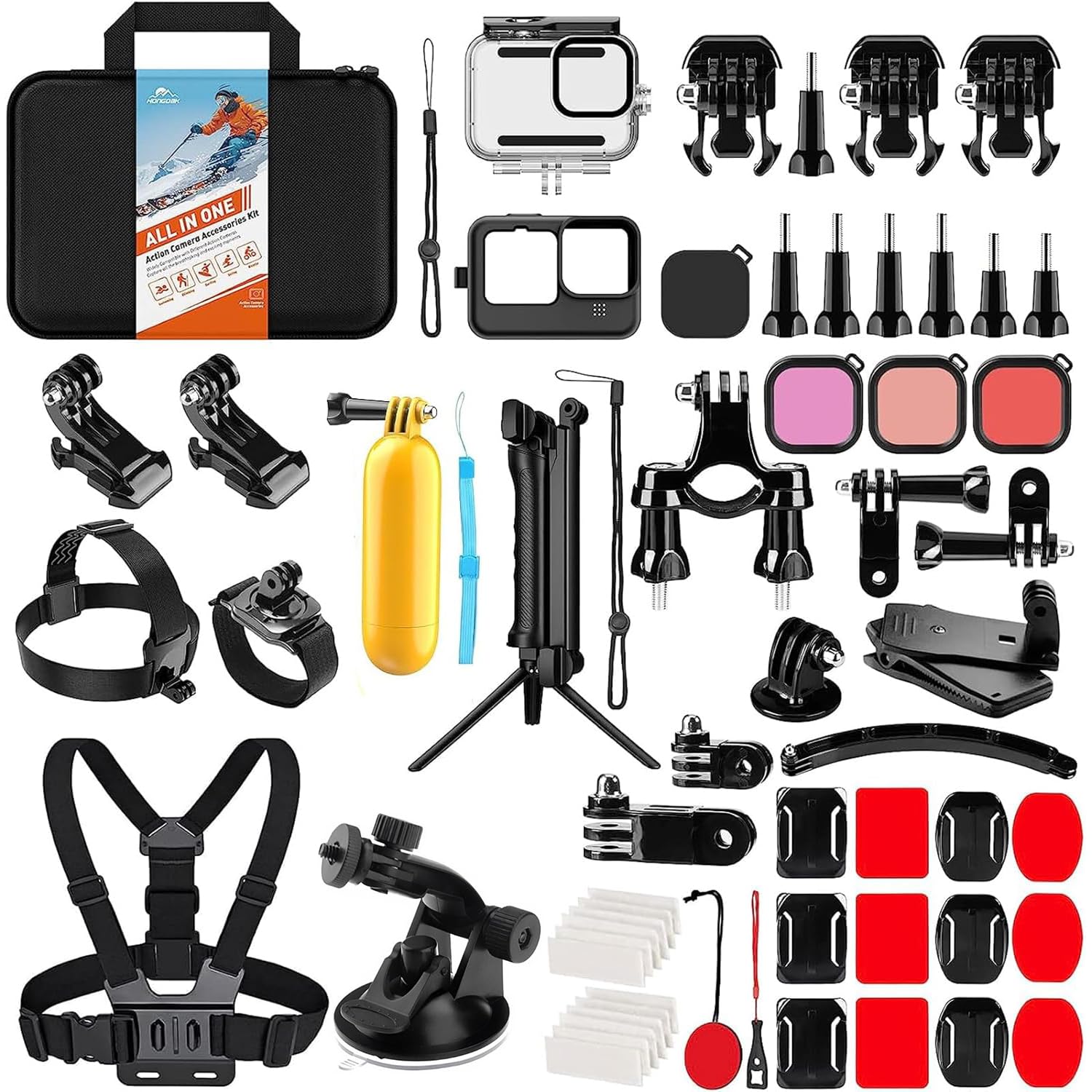 HONGDAK Action Camera Accessories Kit for GoPro Hero 12 11 10 9