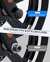 Vista 6 de Benlari - Cubiertas de tuerca de eje delanteras CNC para Harley, tapas de tuerca de eje negras compatibles con Harley Davidson Touring Sportster