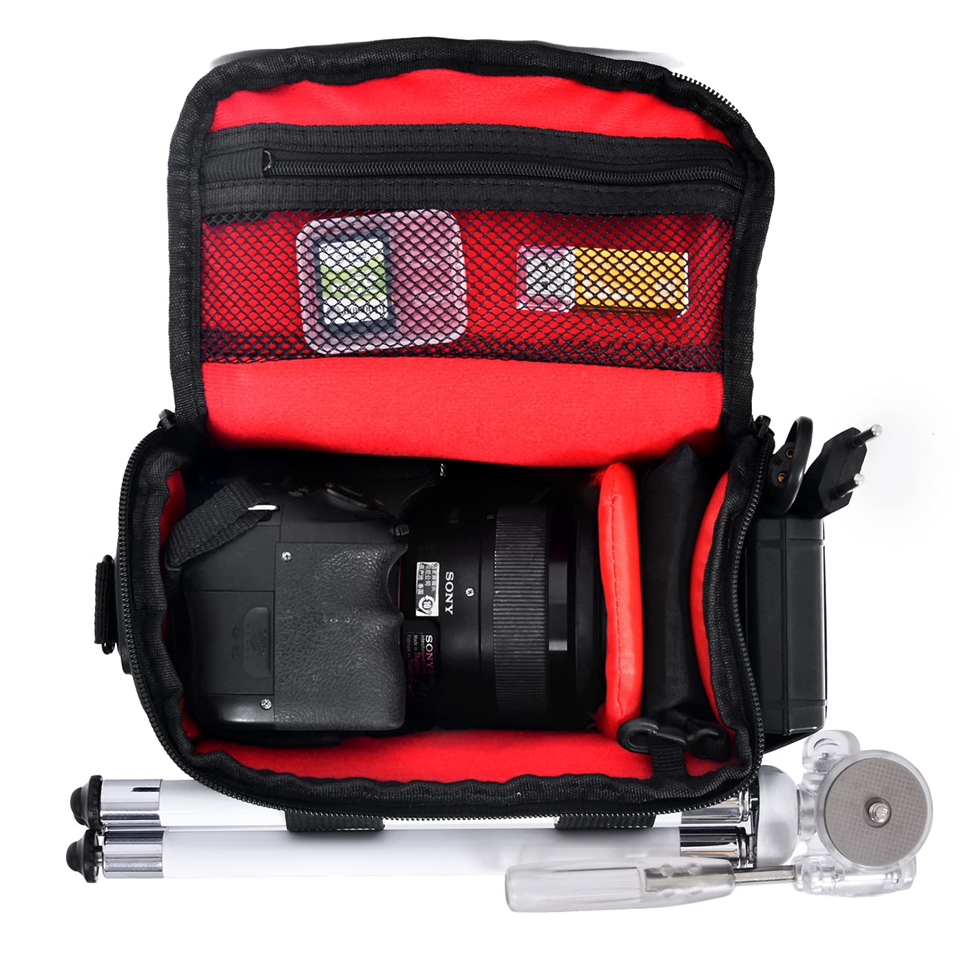 FOSOTO Sac étanche pour appareil photo reflex numérique et SLR résistant aux chocs, Noir , m, Minimaliste
