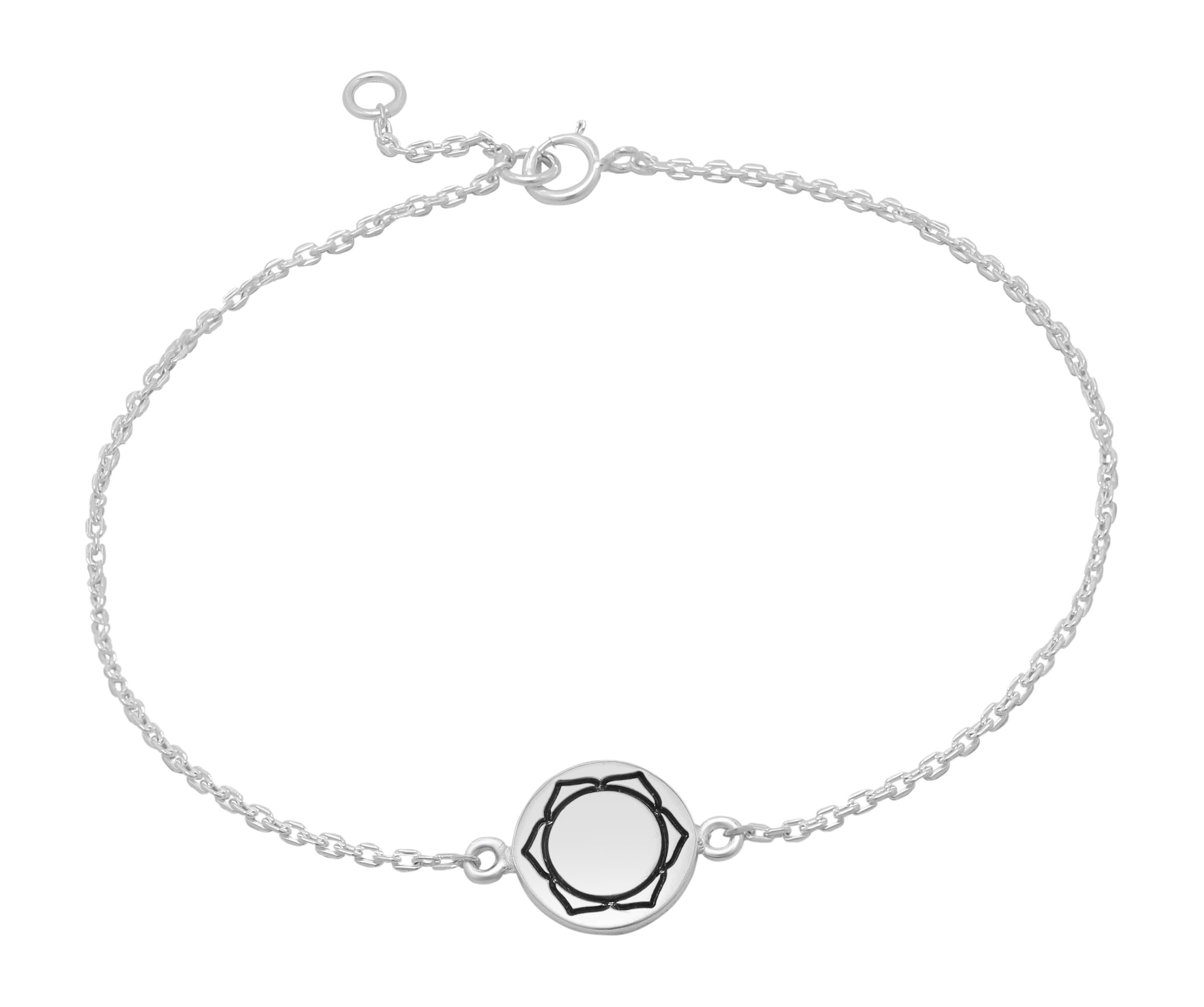 AG2AU Sterling Silver Sacral Chakra Bracelet Adjustable