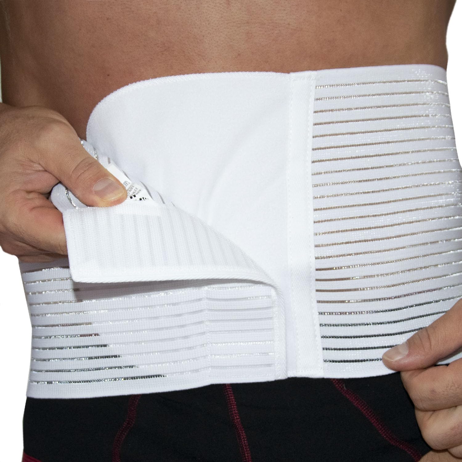 BODYPERFECT Bandeau abdominal Post-opératoire Unisexe Correcteur Post-opérationnel Fermeture réglable L BLANC