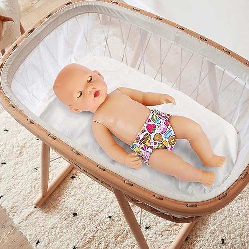 Miniatura 8 de Zita Element 10 pañales para muñeca de bebé para ropa interior de muñeca de 14 a 16 pulgadas, tamaños de 15 y 18 pulgadas, regalo