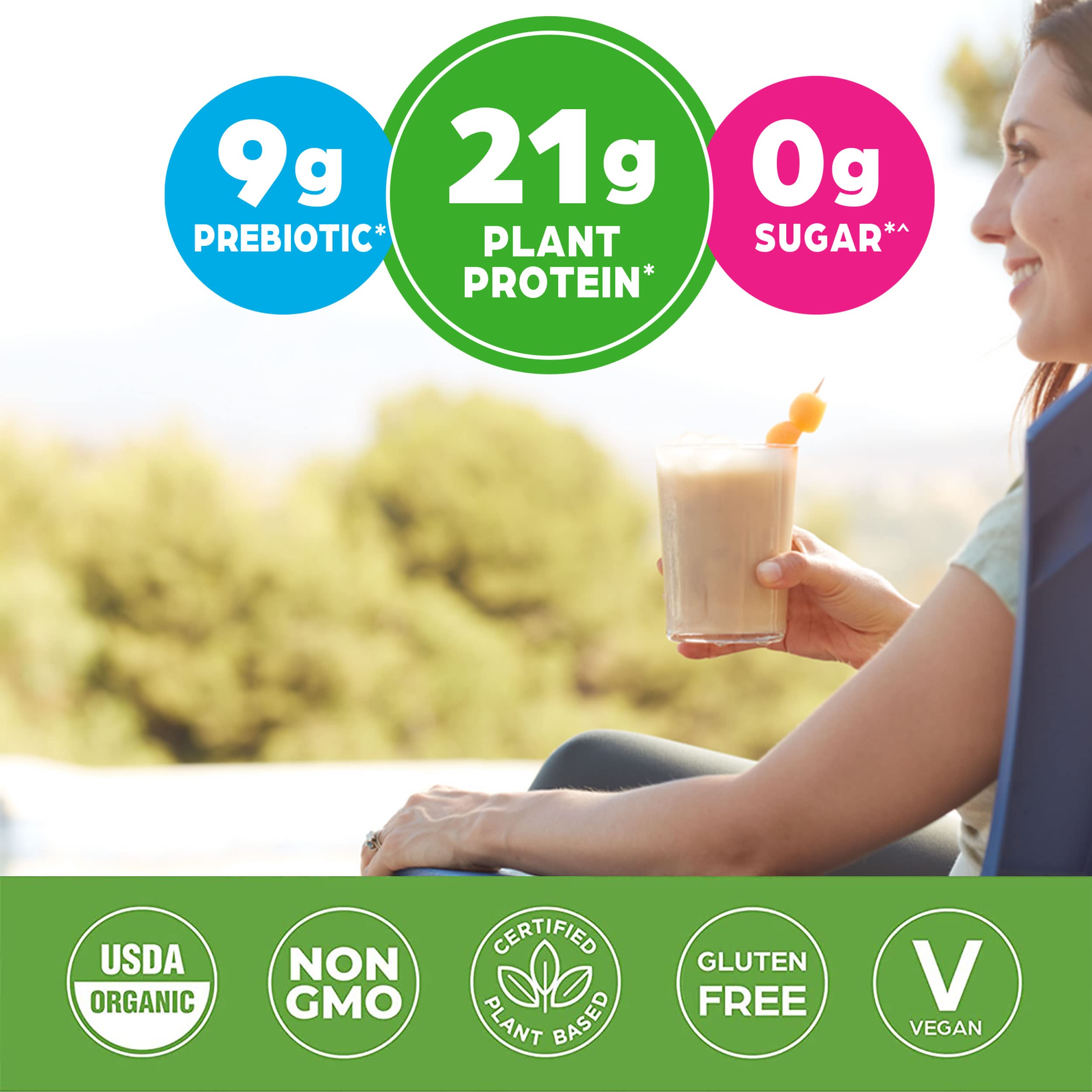 Organic Vegan Protein Powder, Horchata 21g Of Plant