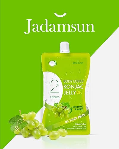 Miniatura 7 de Jadamsun Body Loves Konjac Jelly uva 10 piezas - Batido de frutas coreano bajo en calorías Bocadillo asiático sin azúcar para dieta