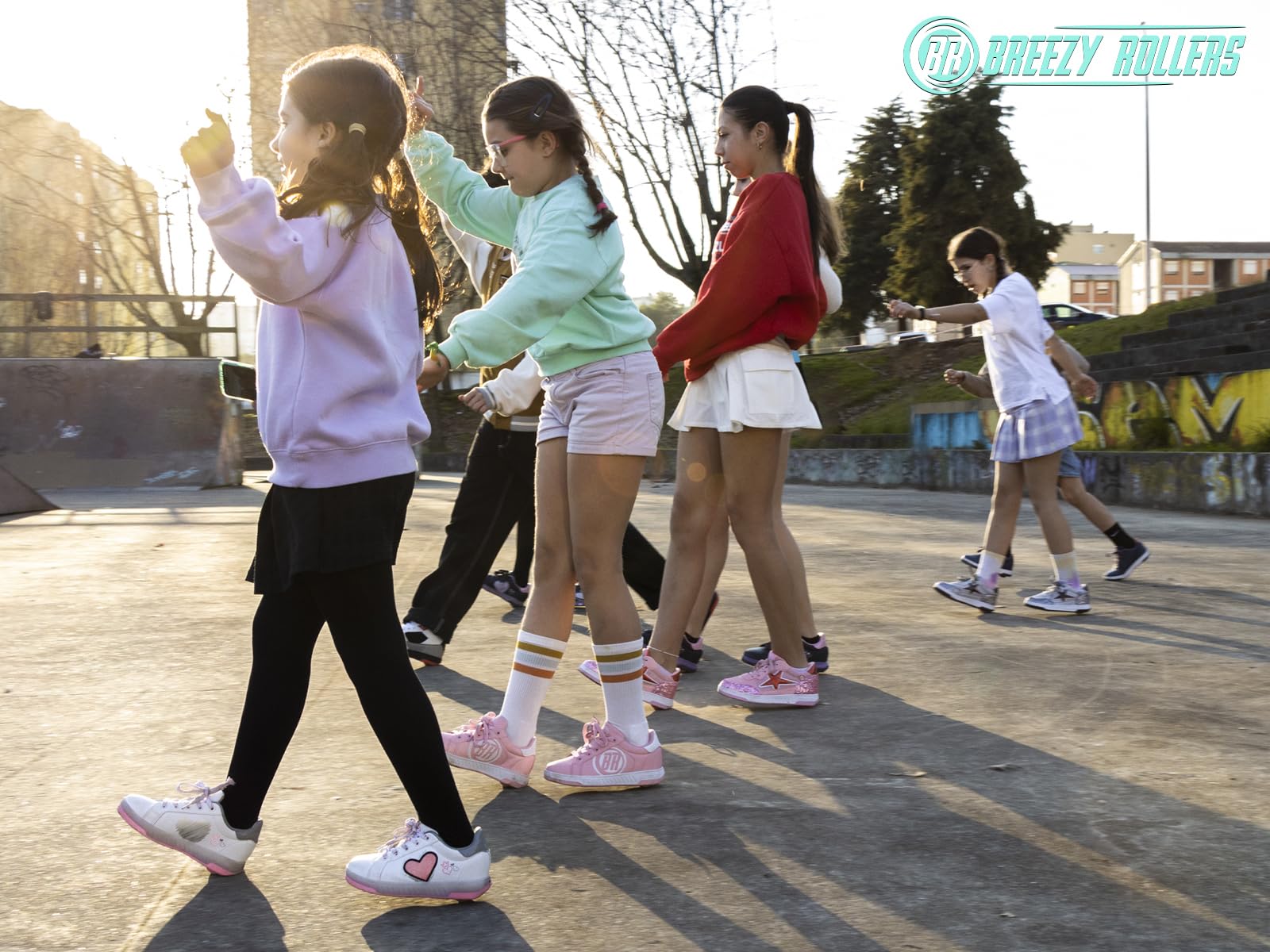 Breezy Rollers 2195690 Zapatos con Ruedas, Zapatos con Luces y Ruedas, Calzado de Skateboarding Deportes Brillante