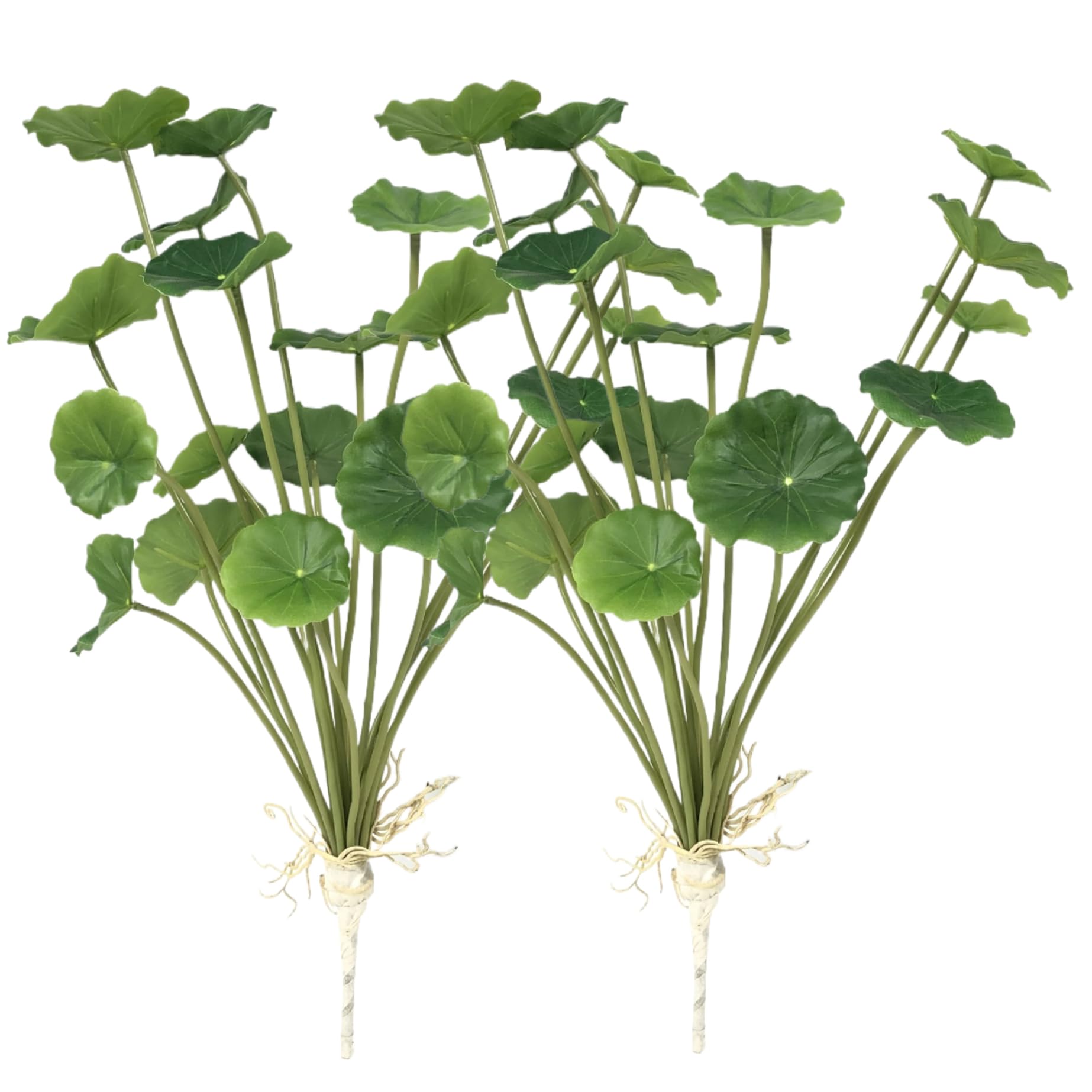 Artificial Plants 2 Bundles Realistic Artificial Lotus Leaf Plants 7 Leaf Lotus Weeather Resistant Plastic Plastic Flower Aquarium Decor