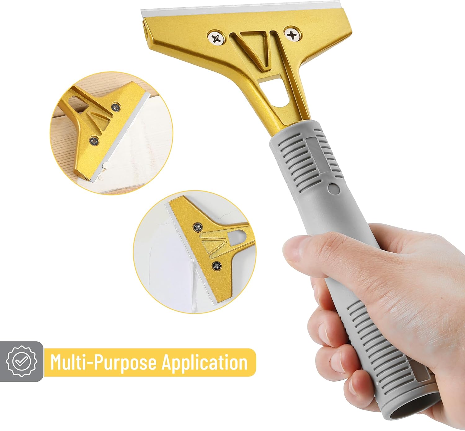 Bates- Razor Blade Scraper Set, 2 Pack, 1.5" & 4" Razor Scraper Tool with 20 Extra Carbon Steel Blades, Window Scraper Blades, Glass Scraper for Windows, Paint Scraper Blade Scraper for Cleaning