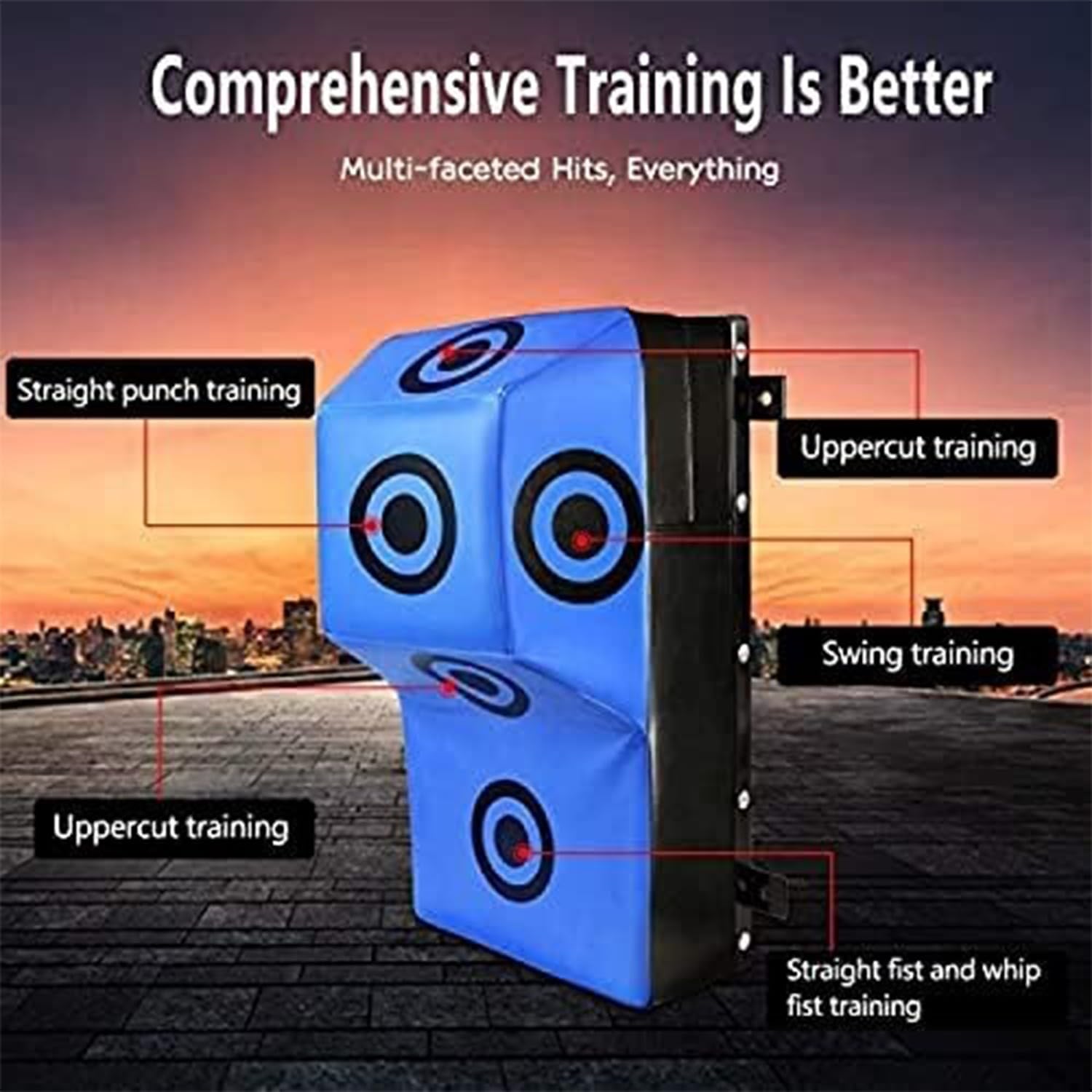 Punch Wall F0cus Target Pad,Allenamento Di Boxe Obiettivo Del Muro, Wall Mount Sacco Pesante Da Boxe Con Montante Con Punti Di Marcatura, Bersaglio Da Allenamento Per Pugni Sportivo B,60x35x30cm