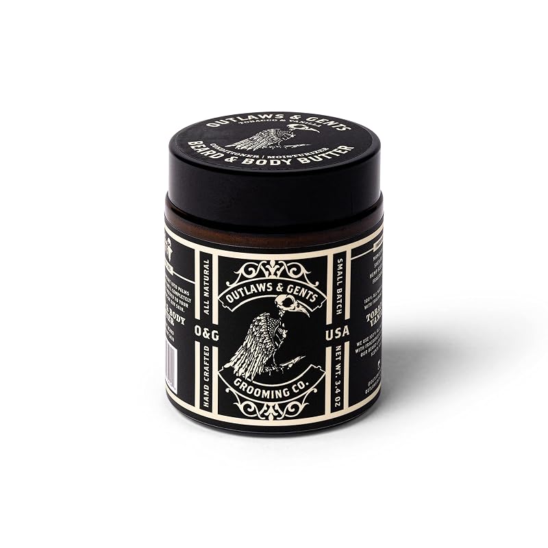 Manteiga para Barba e Corpo Outlaws & Gents Grooming Co com Fragrância de Tabaco e Baunilha