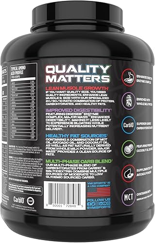 Vista 9 de VMI Sports Mayor Mass Lean Mass Gainer Proteína en polvo para ganancia muscular Polvo de proteína para ganar peso para hombres Ganador