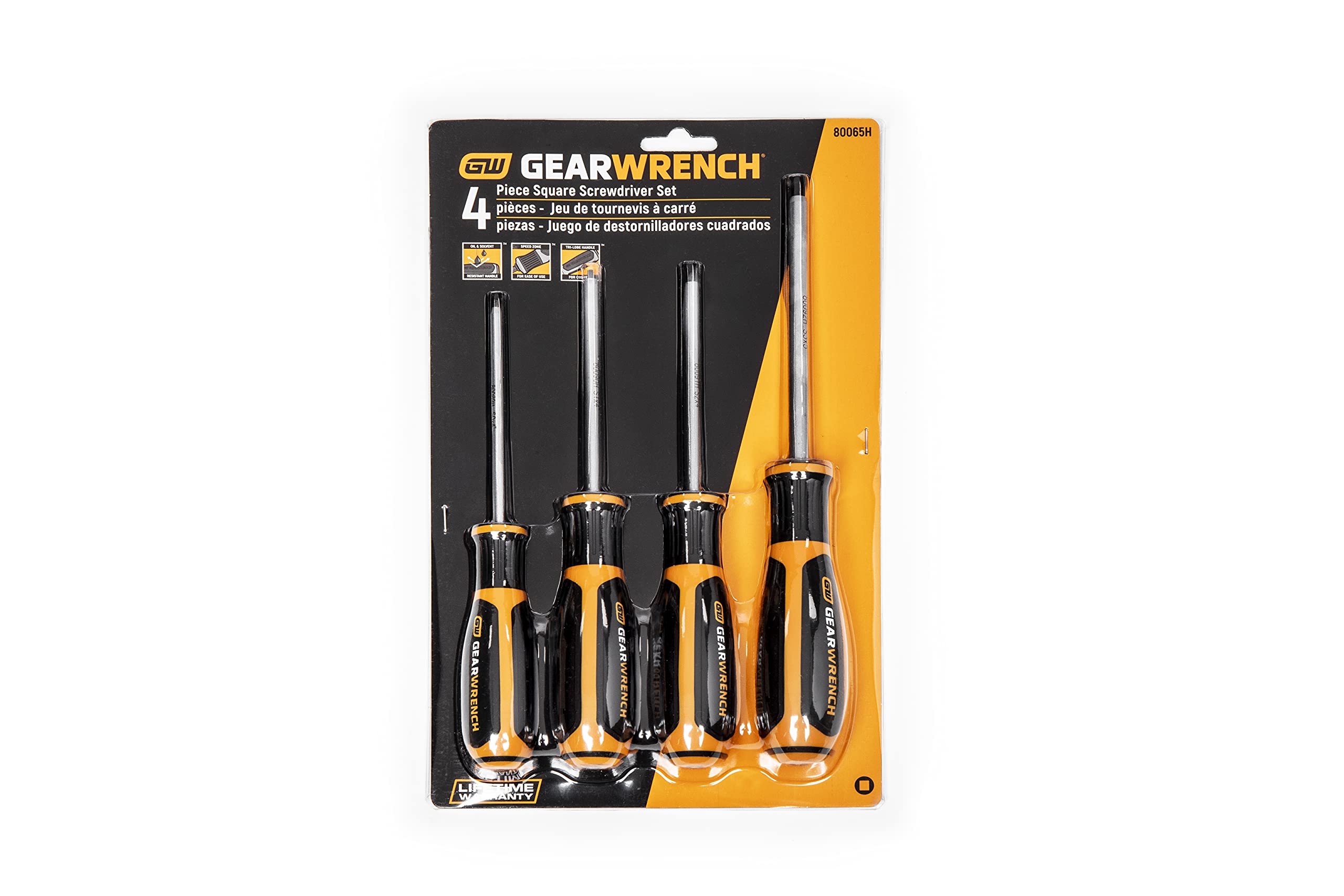 GEARWRENCH 4-częściowy zestaw kwadratowych śrubokrętów z podwójnym materiałem - 80065H