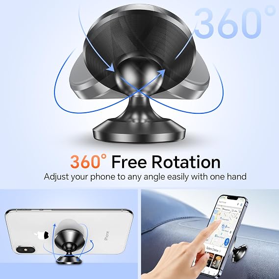 2-Pack Magnetic Phone Holder for Car DashboardStrong MagnetiPhone Magnetic Phone Mount for Car Phone Holder 4 Metal PlateCell Phone Holders for Your Car Mount for iPhone 17 Pro Max Air 16 15