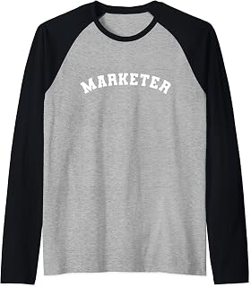 Marketer Business Marketing Promote Promoting Varsity Style Raglan Baseball Tee