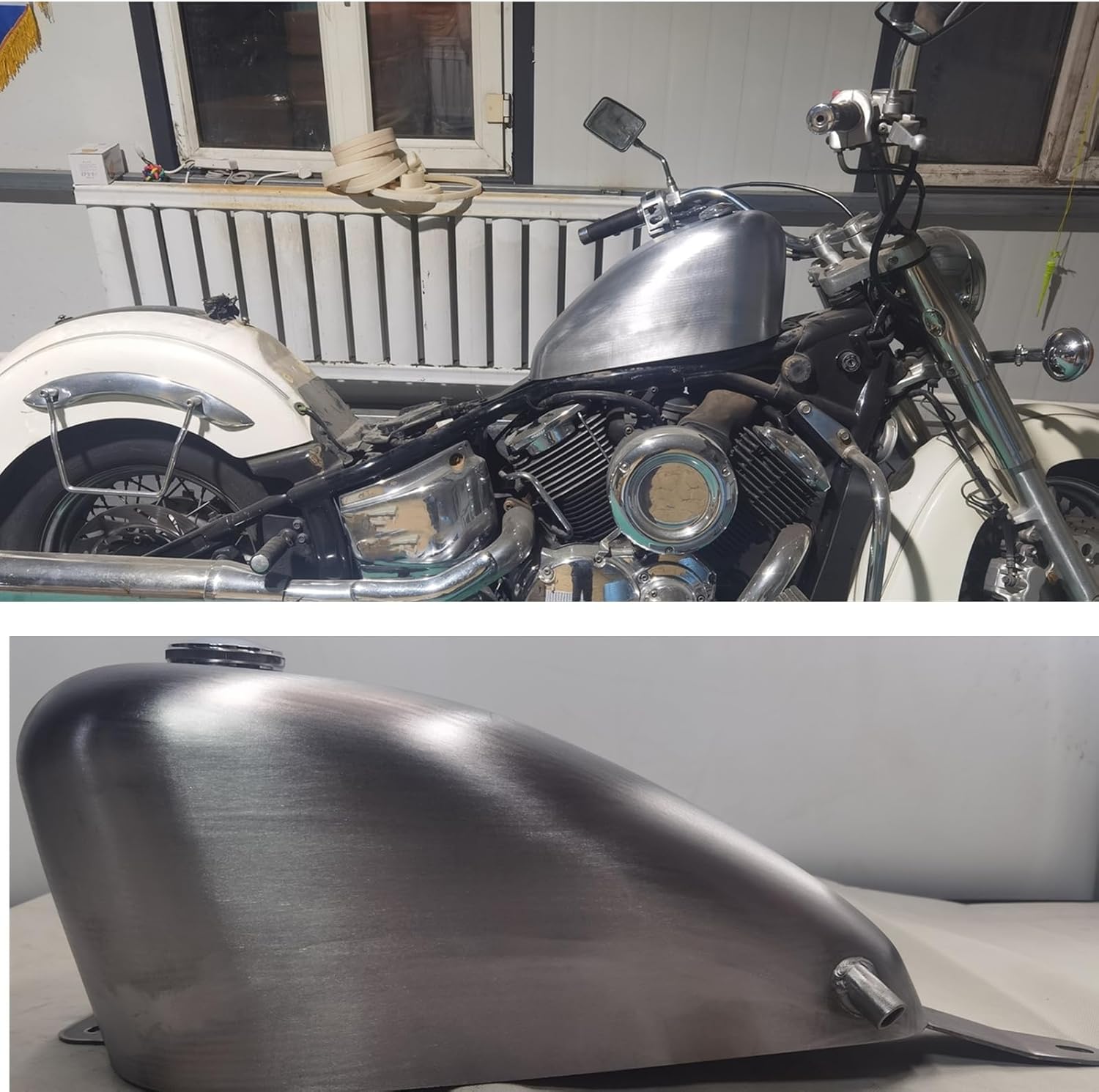 Motorcycle Fuel Tank Oil Tank W/ Cap For YAMAHA DRAGSTAR 1100 XVS1100 V-star1100