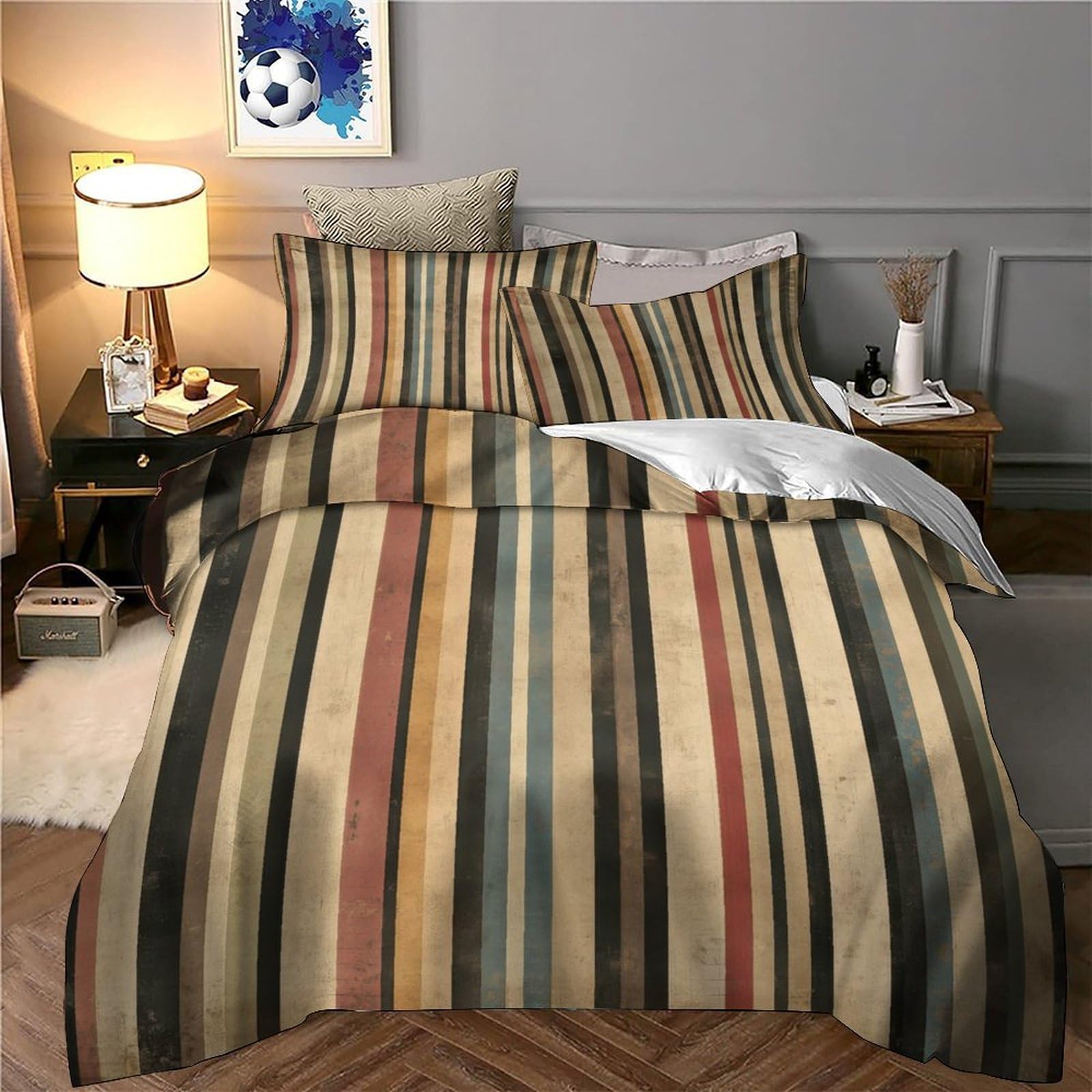 Scarabocchi di videogiochi copripiumino Set di Biancheria da Letto morbida stampa di 3D con federe cartone animato disegnato a mano Set Di Copripiumino for bambini e adulti Super king（260x220cm）