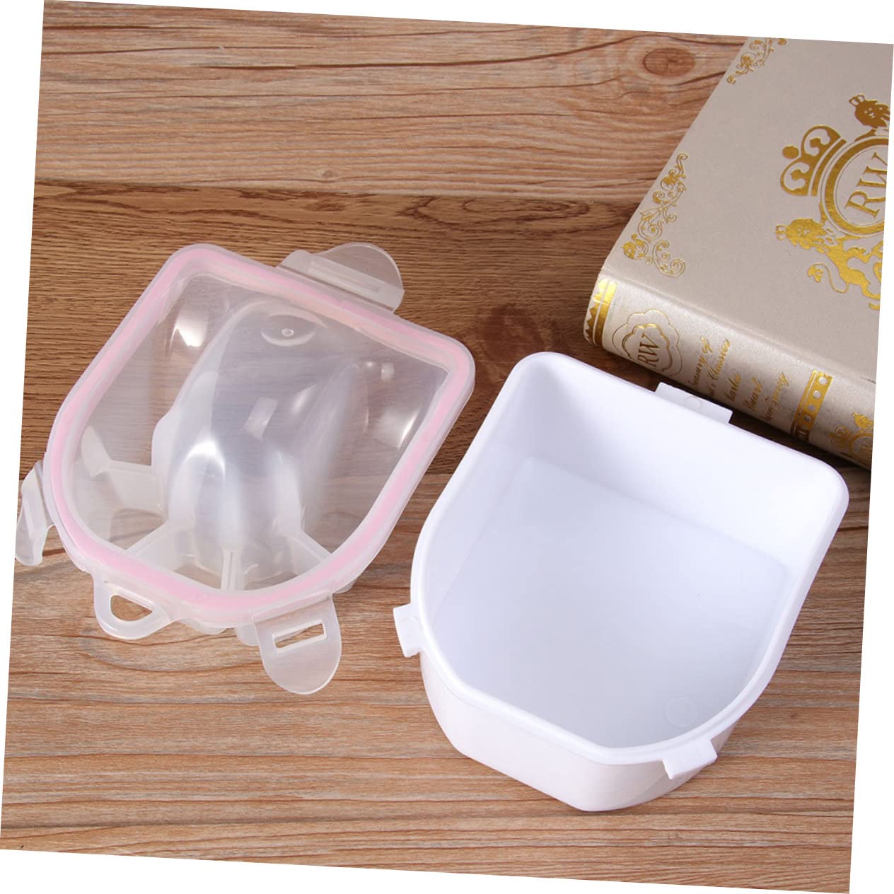 2pcs Nail Soak Bowls Lid Professional Manicure Soaking Tools for Nail Polish Remover Lightweight and Portable Design for Home Salon Use