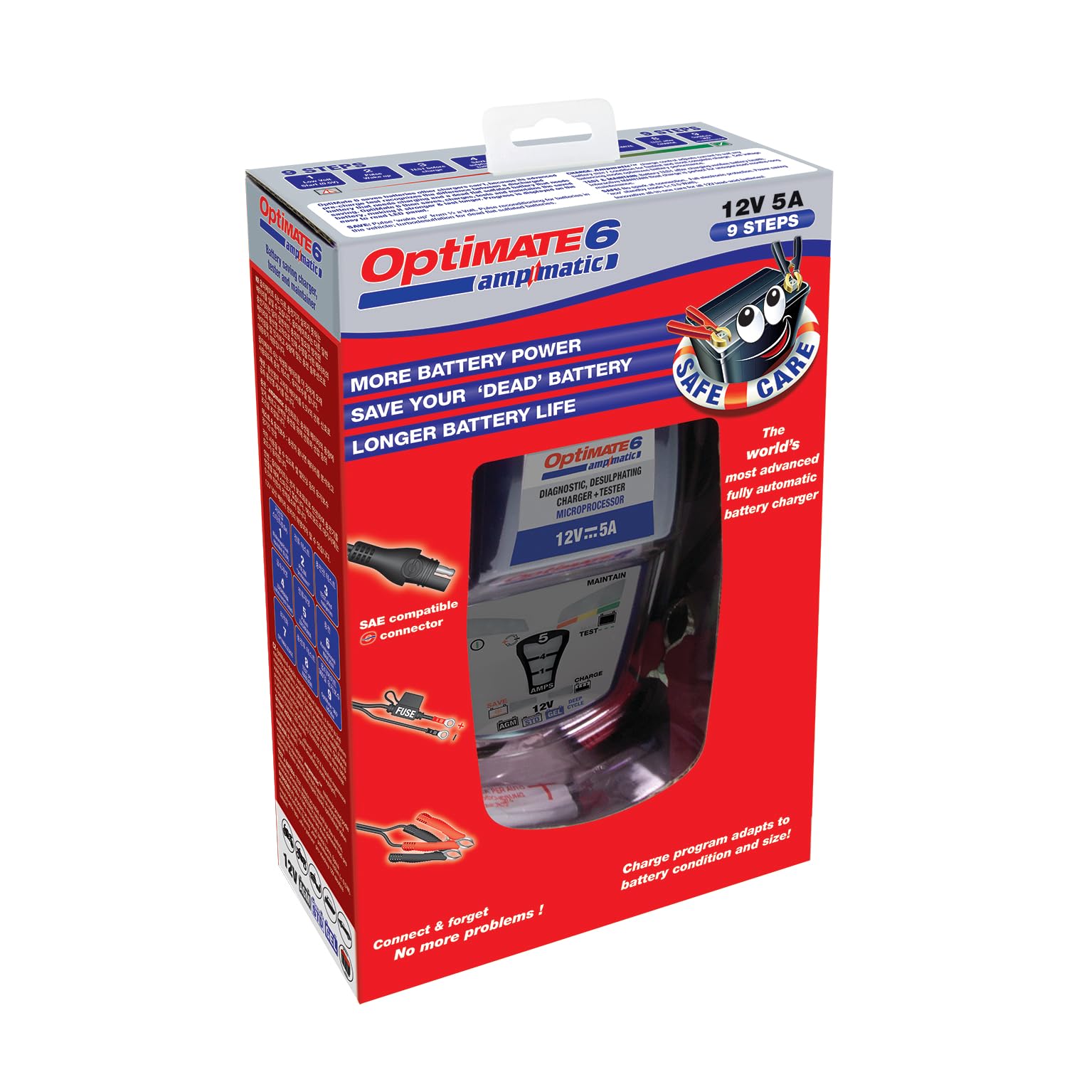 Optimate 6 AmpMatic Chargeur de Batterie Automatique Intelligent 12 V pour Moto et Voiture