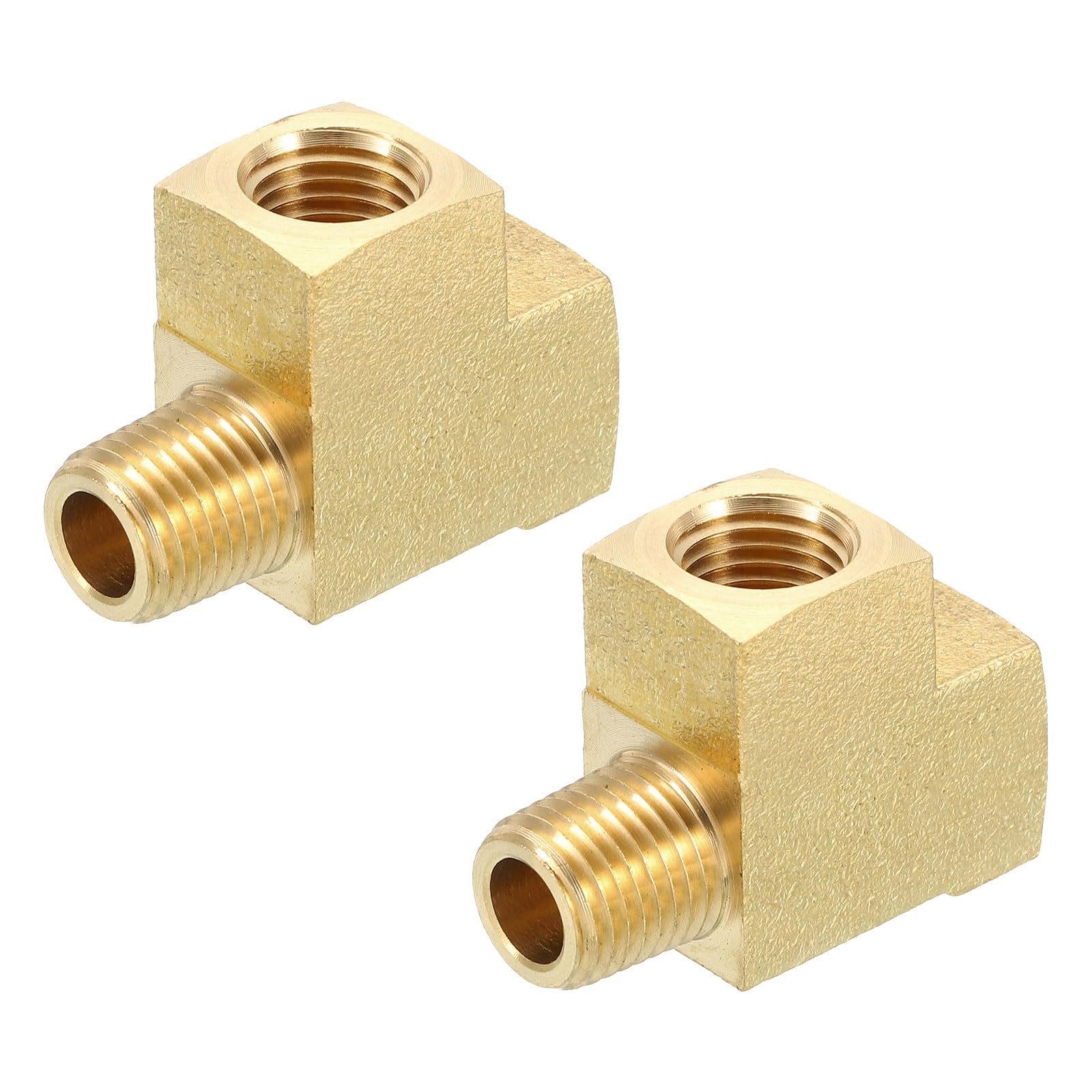 Adaptador de tubo en T triple unión de latón de 3/8 NPT para accesorios de tubería de gas