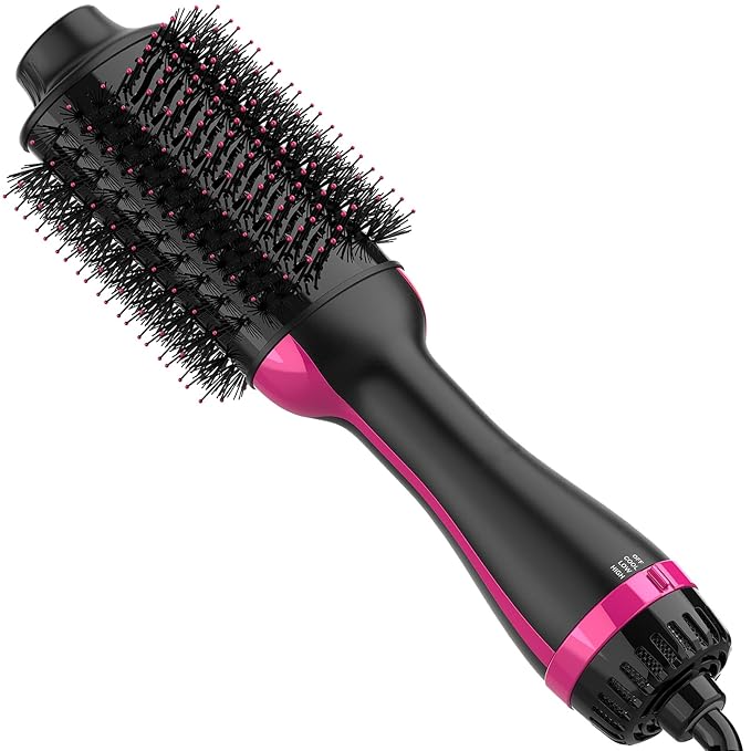 Pink Hair Dryer Brush Styler