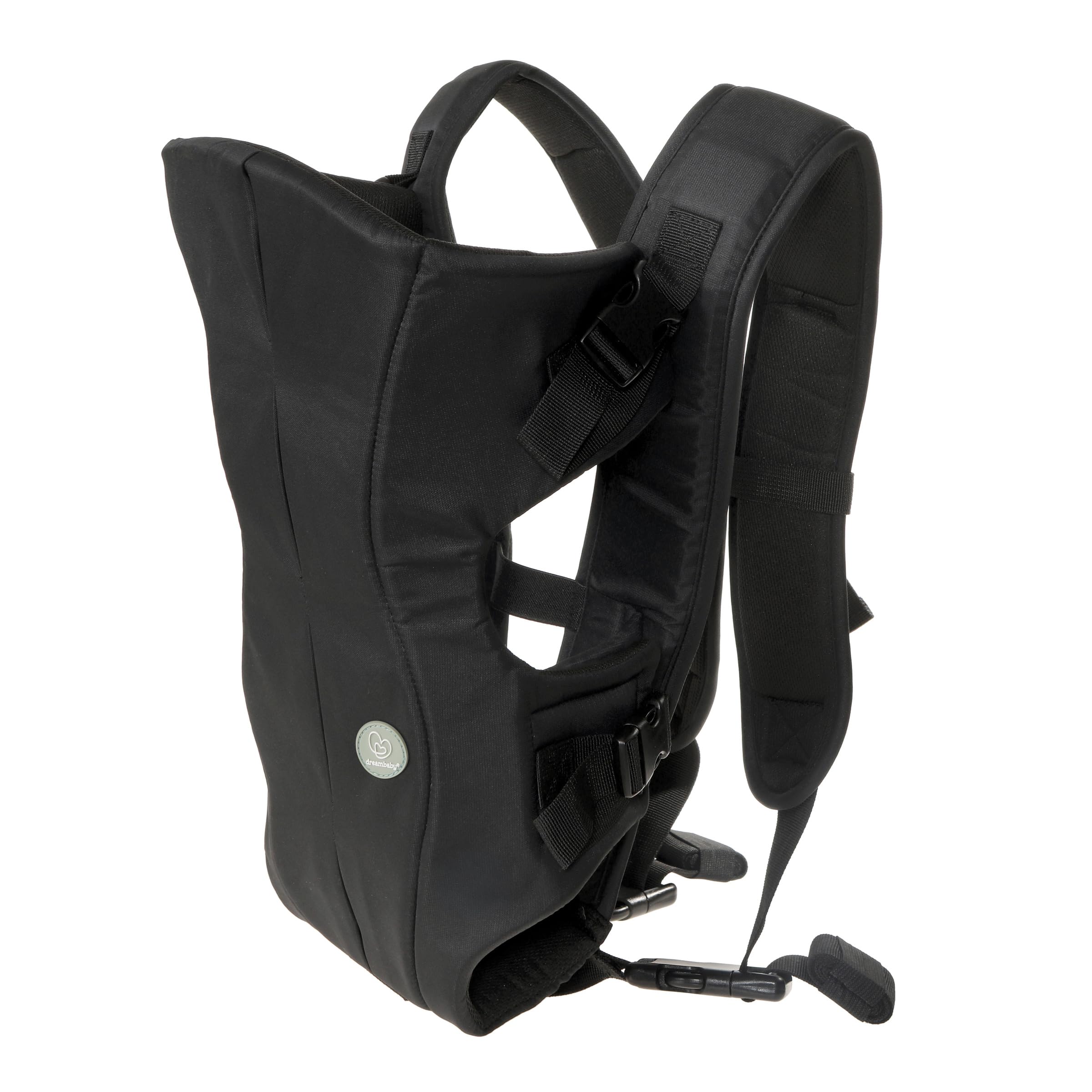 Dreambaby On-The-Move 3-in-1 Babytrage – vorne nach innen, vorne nach außen & hinten tragen – leicht, atmungsaktiv, verstellbares Geschirr für Säuglinge bis Kleinkinder, 3,5–12 kg, kompaktes Design