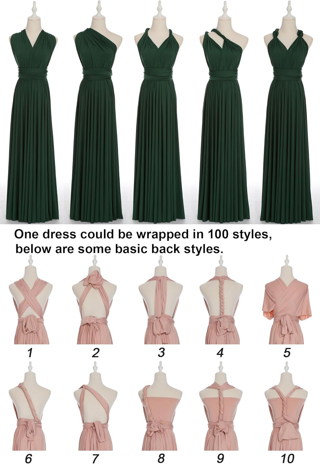 Edaydress Convertible Warp Maxi Dress Multi Way Wear Party Wedding Bridesmaid Long Dresses