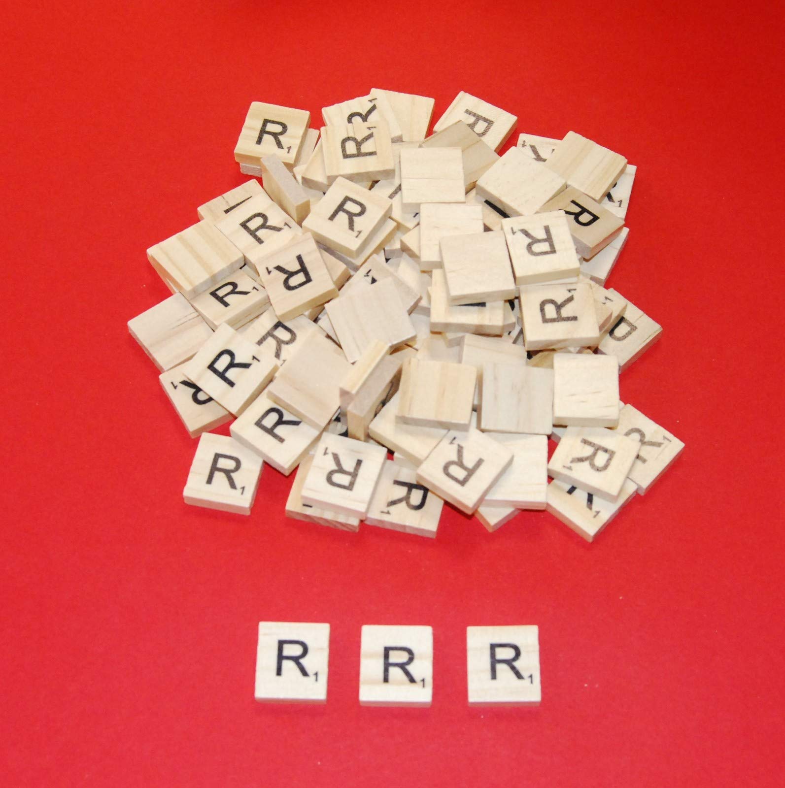 celloexpress Scrabble Tiles Same Letters, 18.1mm x 20mm x 5.2mm Wooden Tiles For Crafting and Scrapbooking, R Scrabble Tiles