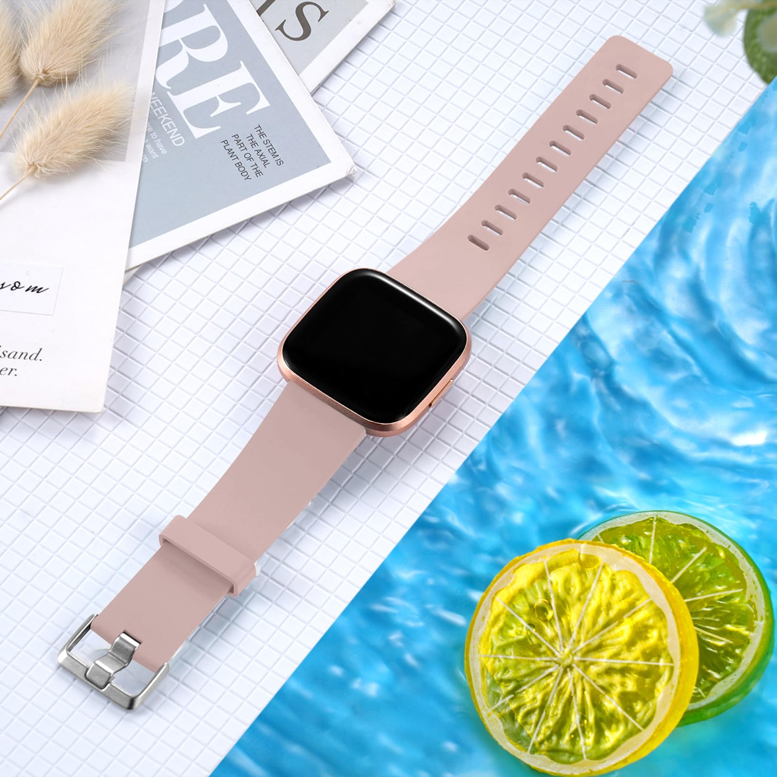 Oielai Cinturino per Fitbit Versa 2/Versa/Versa Lite - Sostituzione in Silicone Sport Classico Compatibile per Donne e Uomini