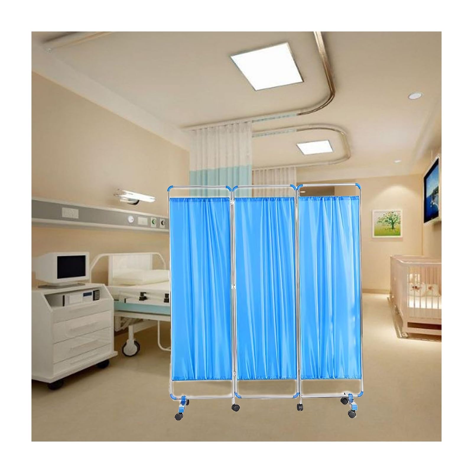 Paravent médical pliable cloison de séparation 1,8 m pour délimiter l'espace