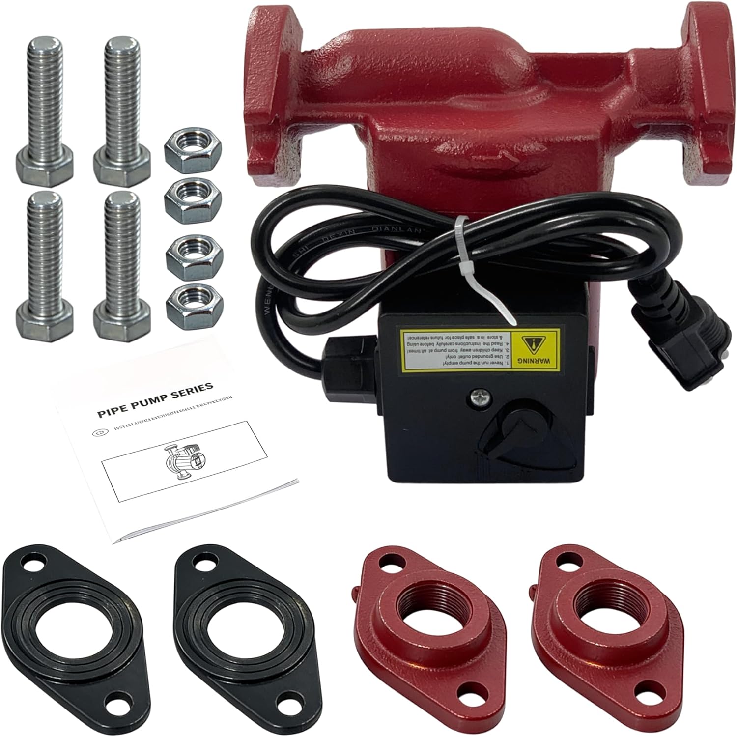 UPS26-150F 115V 1/3 HP 60HZ 3-Speed Hot Water Circulator Pump Compatible with Grundfos for Heating & Cooling Systems Replace 95906630 UPS26150F